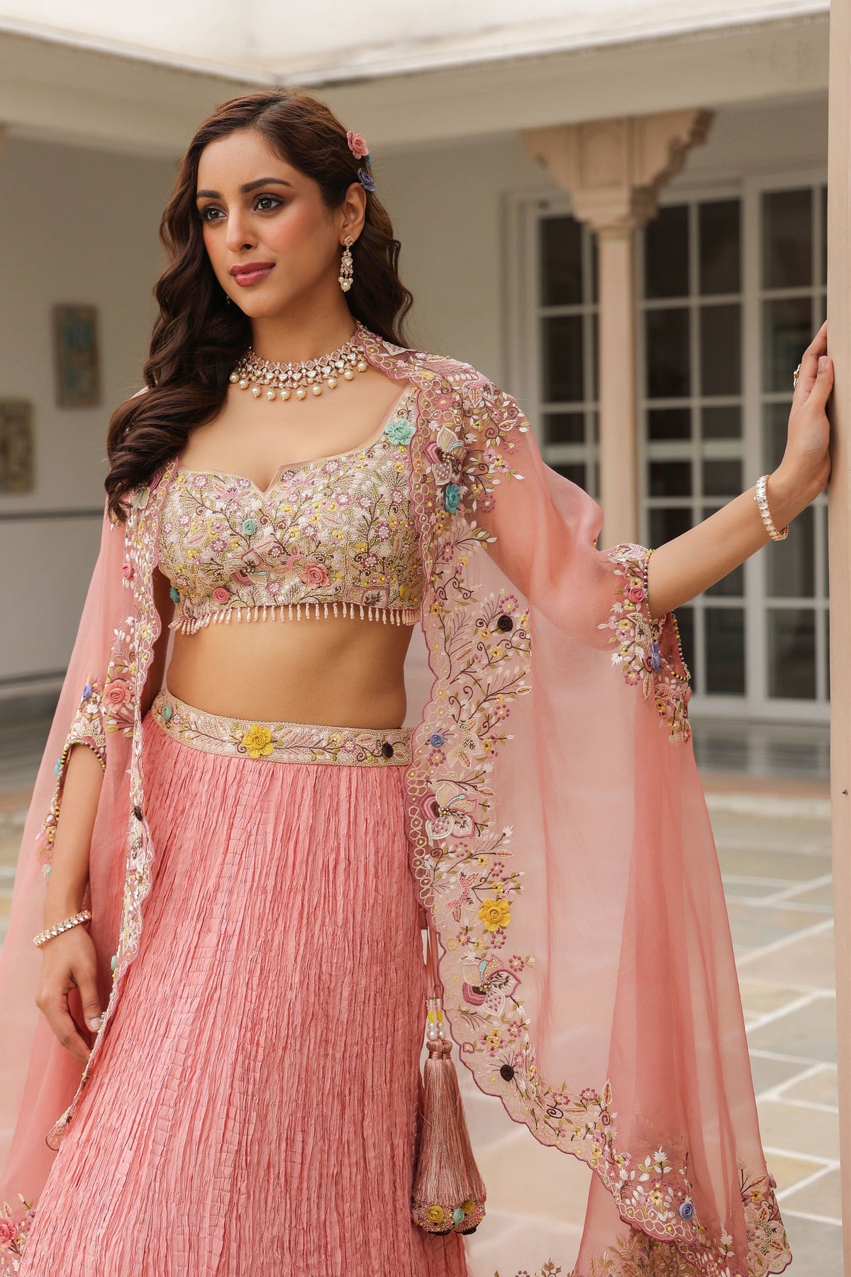 Gulzar Cape Lehenga Set