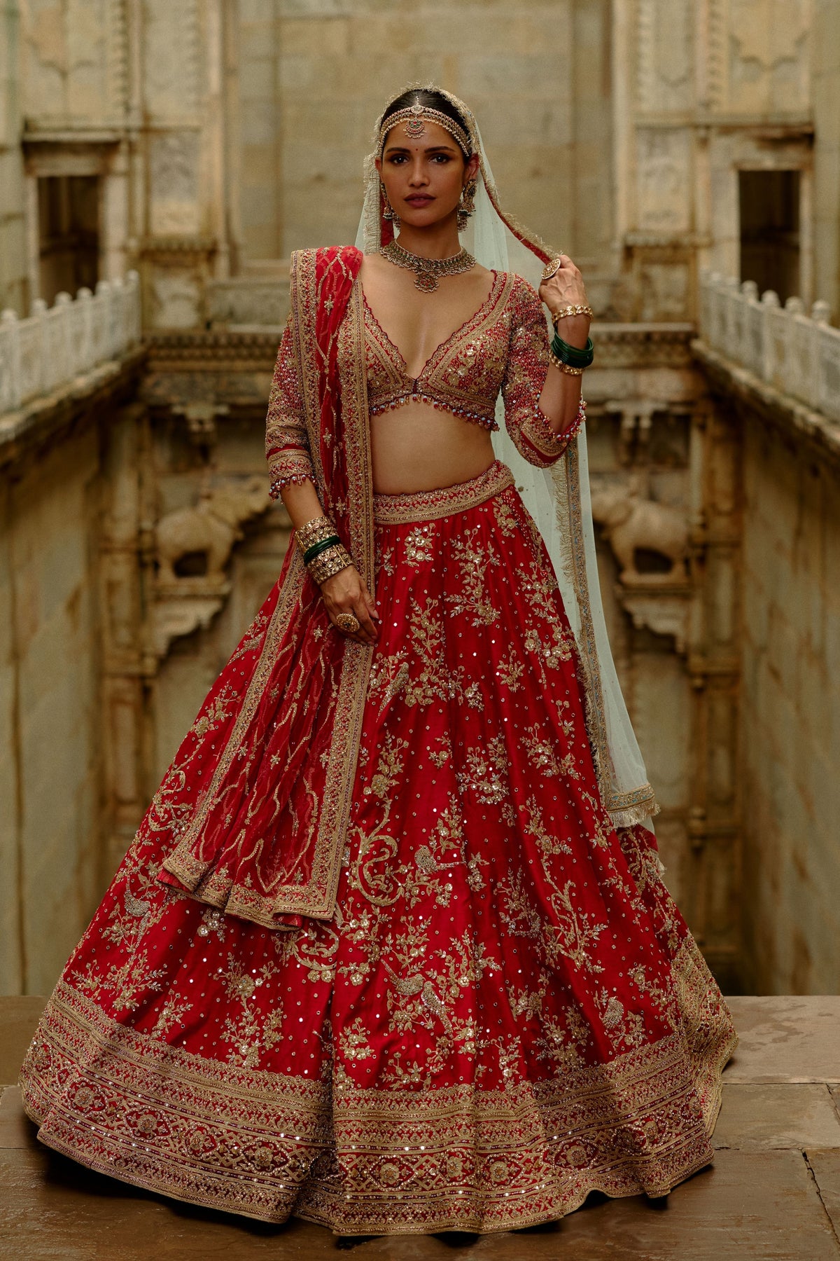 Raw Silk Lehenga Set