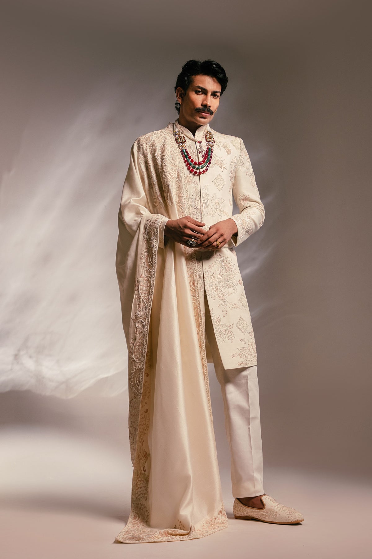Blush Meadow Sherwani Set