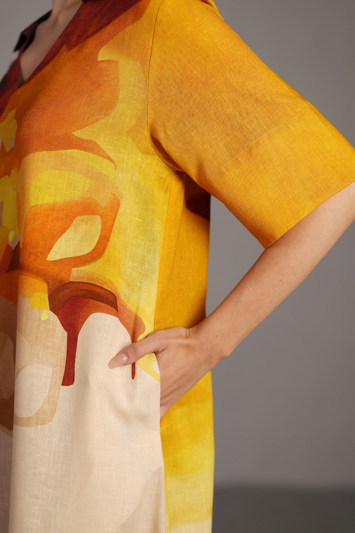 Diffuse Brown and Ochre Kurta