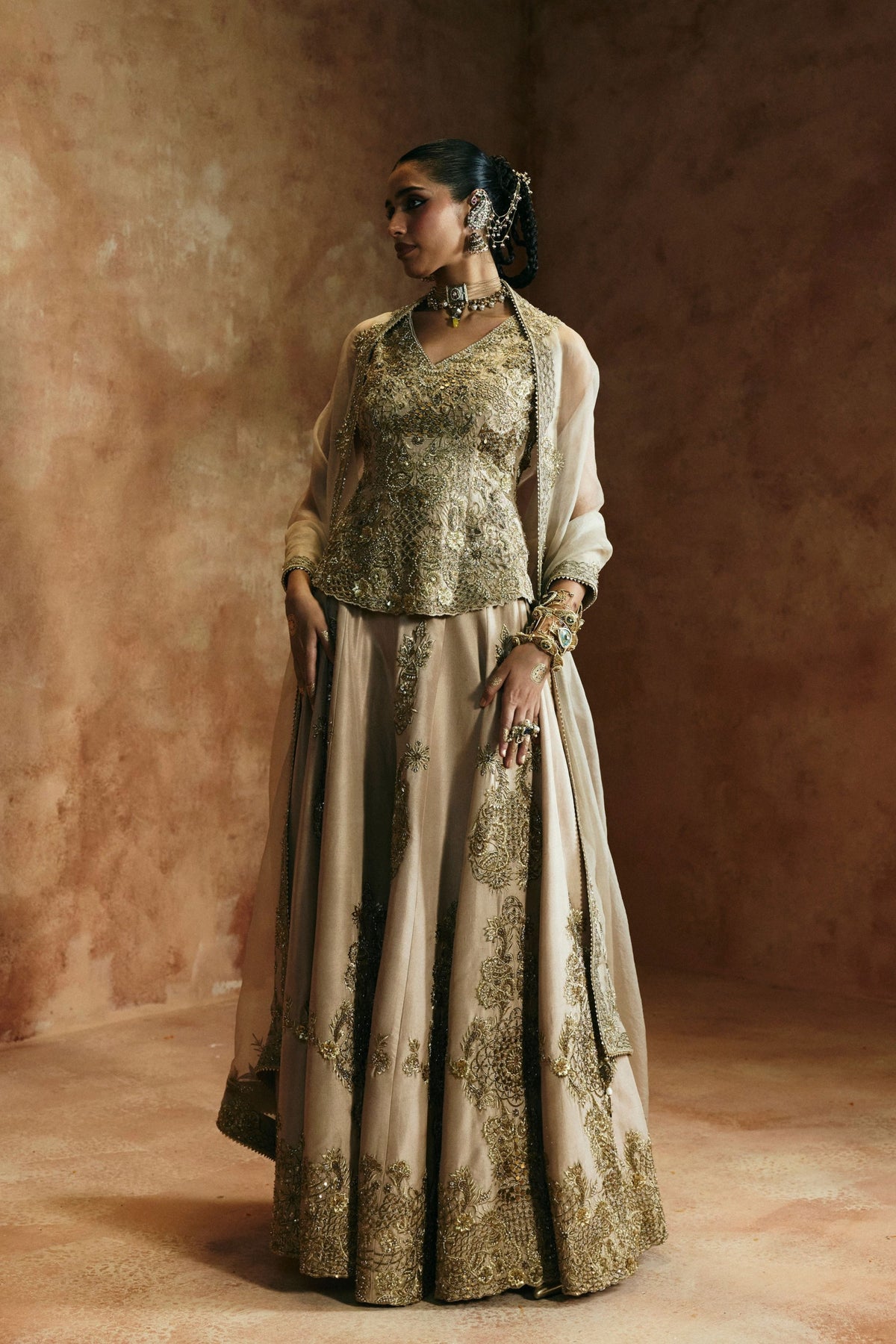 Ivory Sindh Sharara Set