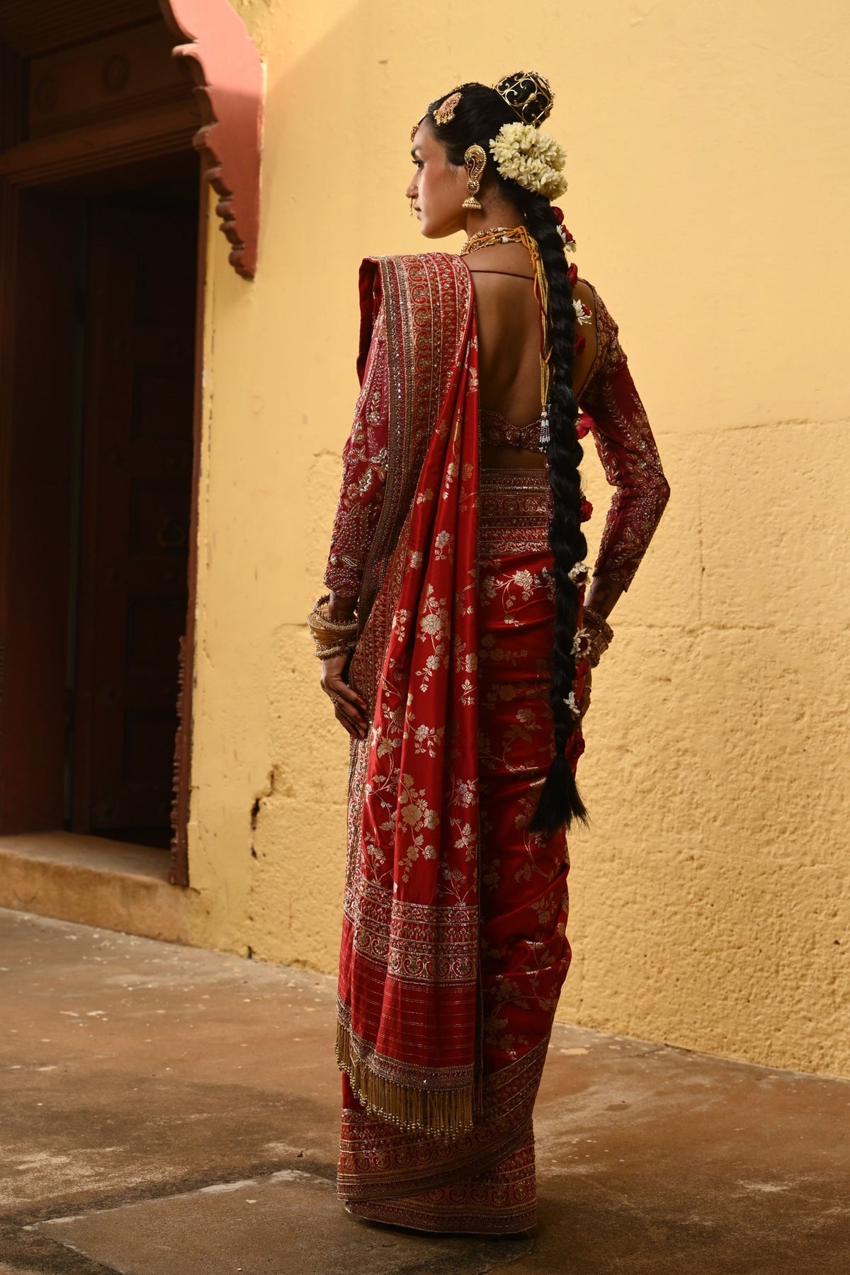 Bharavi Red Saree
