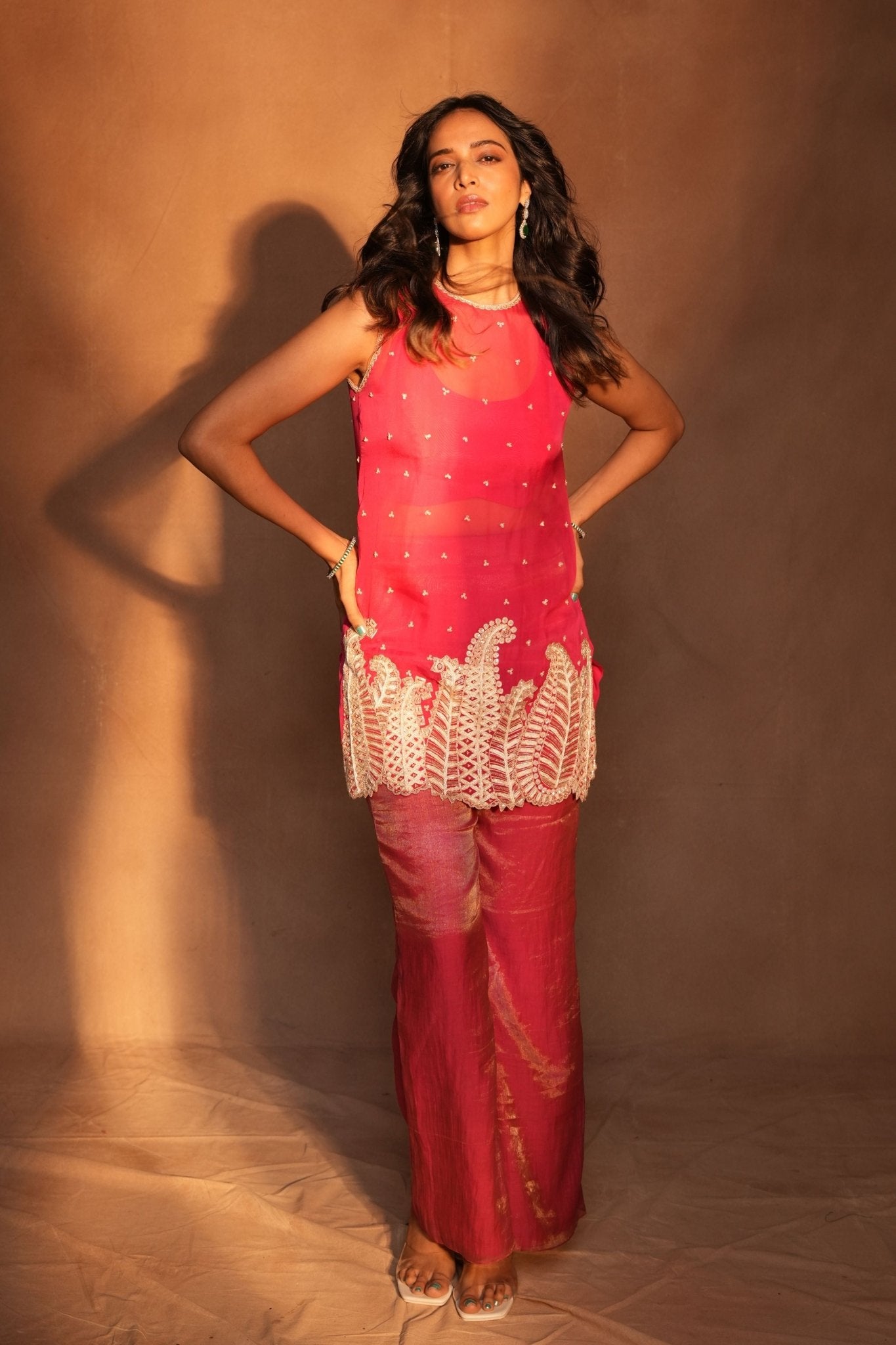 Pink Kurta Set - Ashutosh Joshi - Elahe