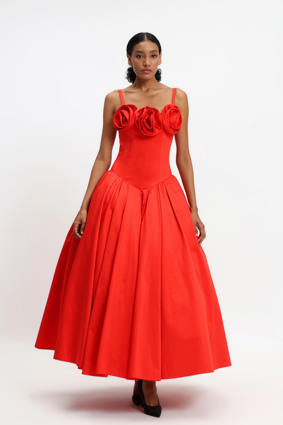 Red Corset Maxi Dress