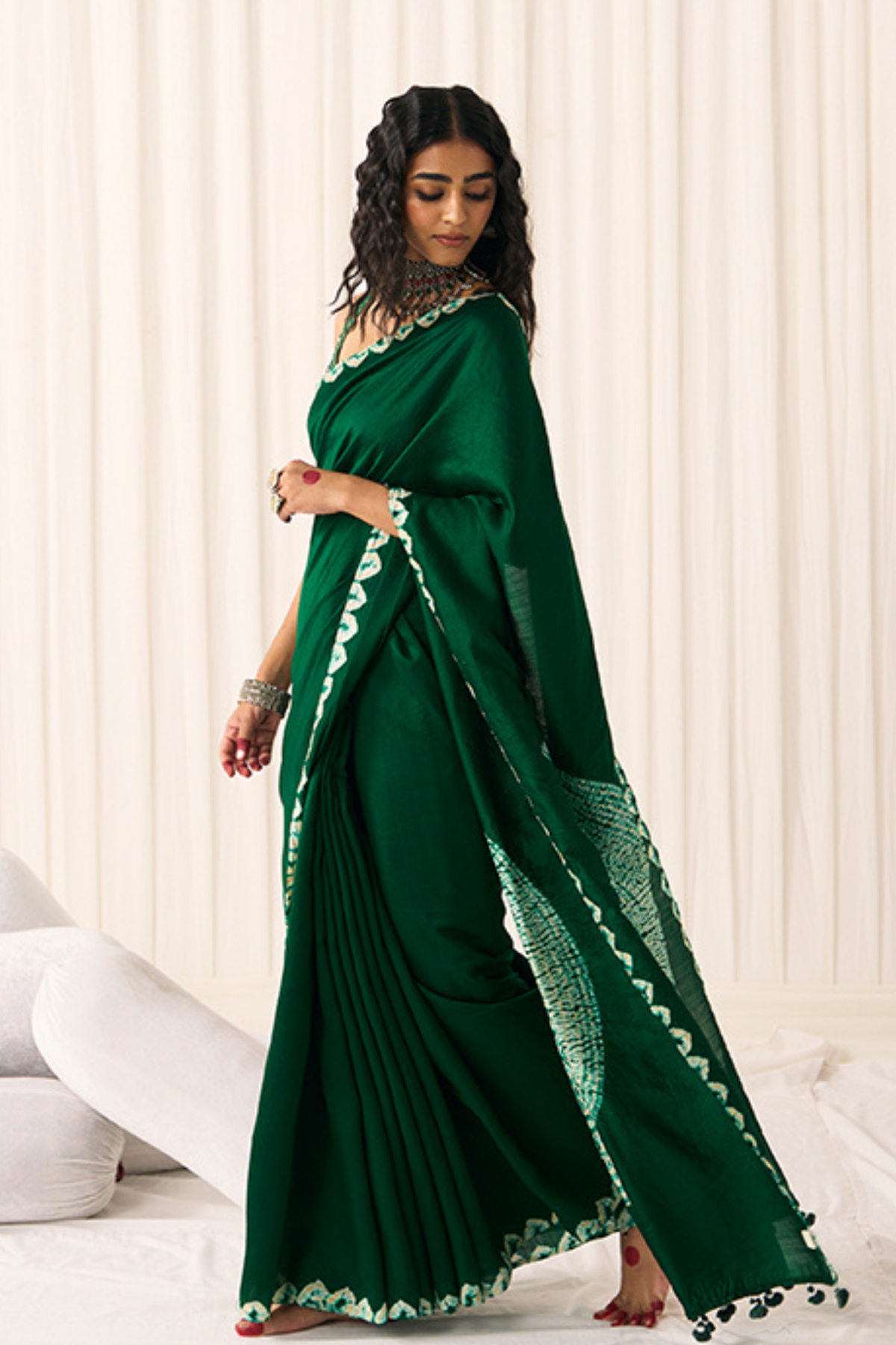 Green Poonam  Saree