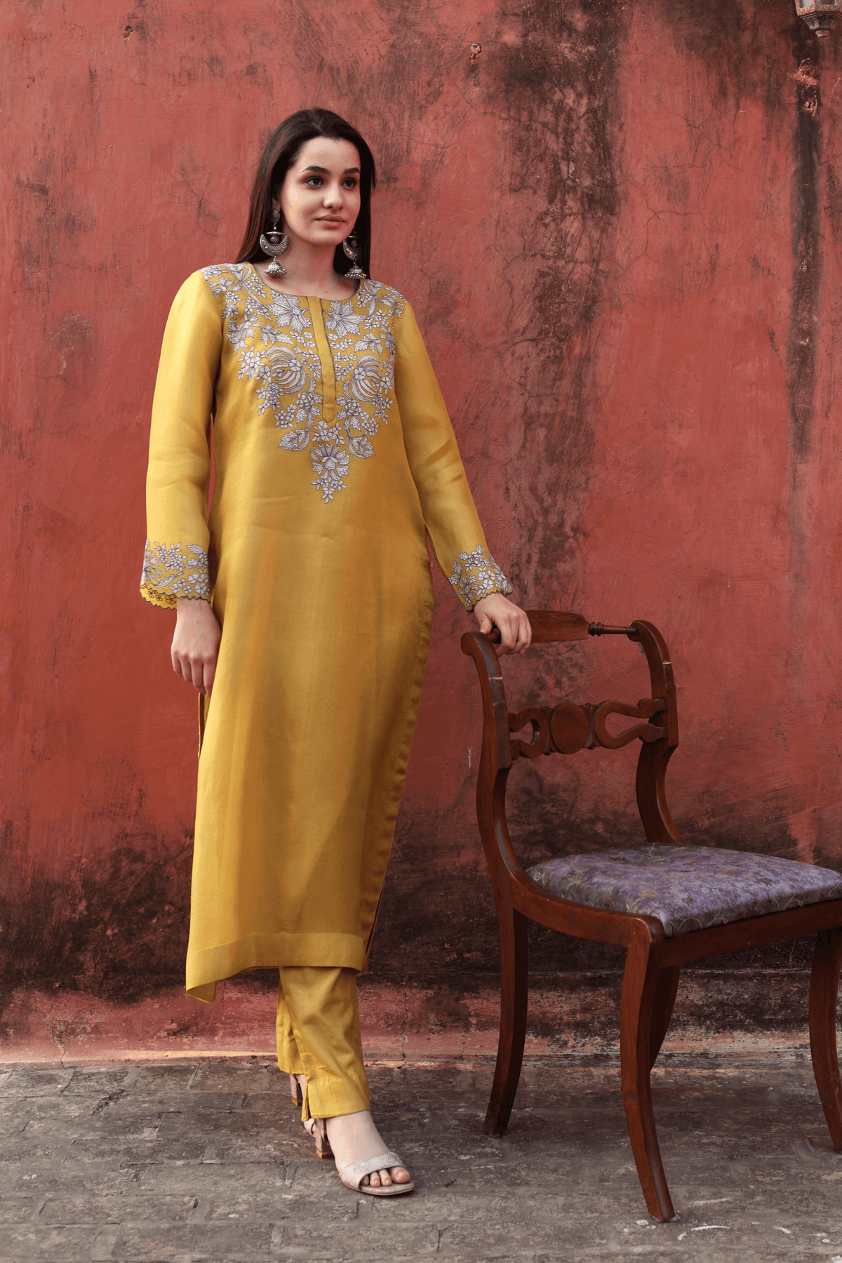 Dusty Lime Kurta And Pant