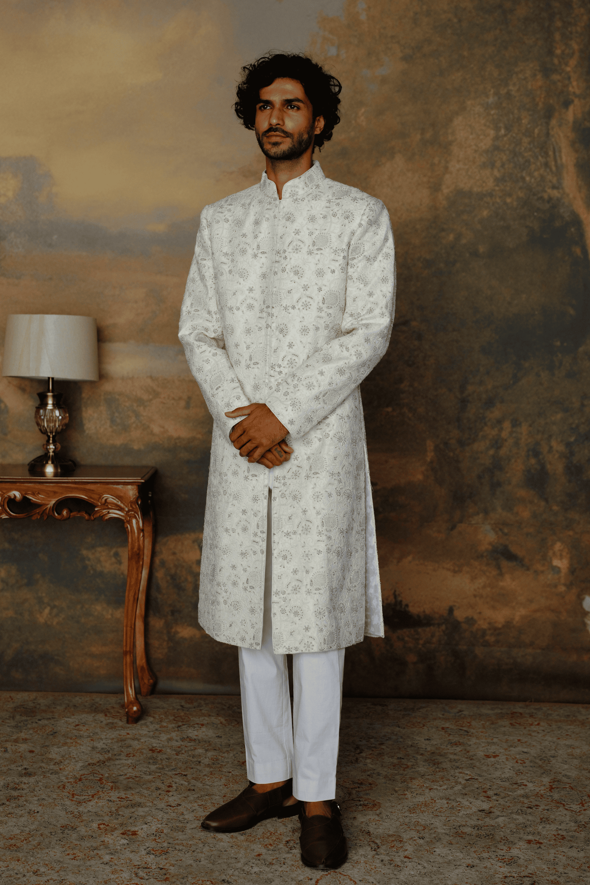 Ivory Sherwani Set