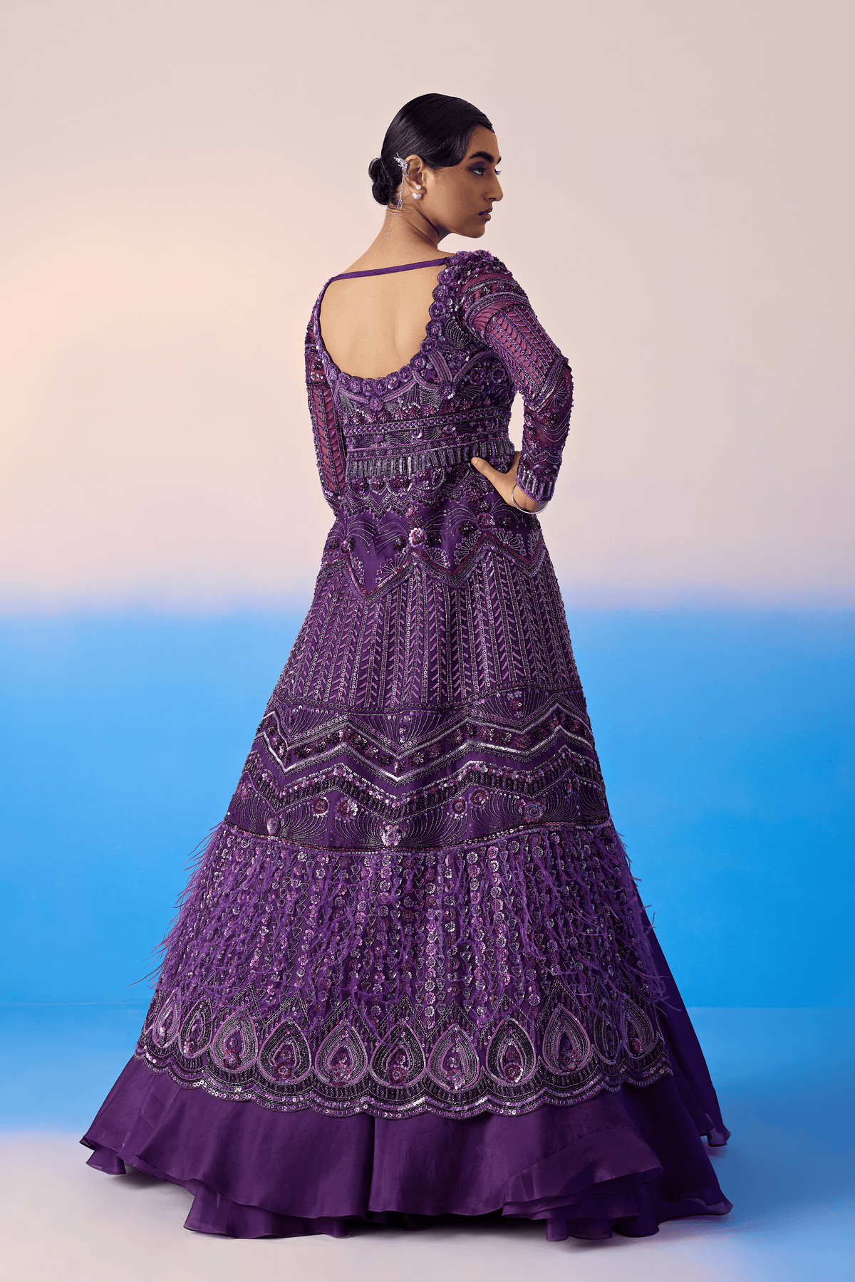 Midnight Purple Lehenga Set