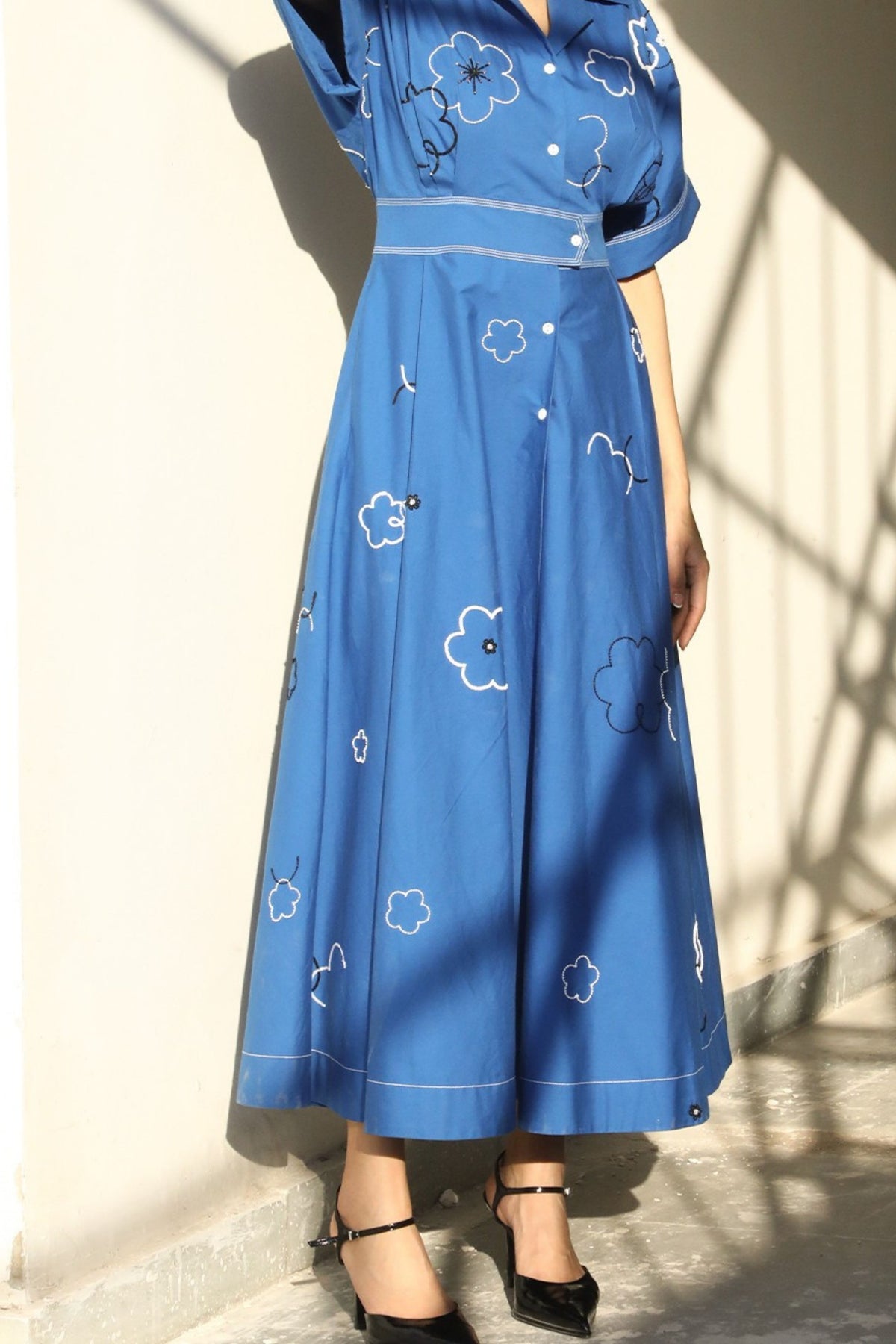 Ditsy Embroidered Sundress