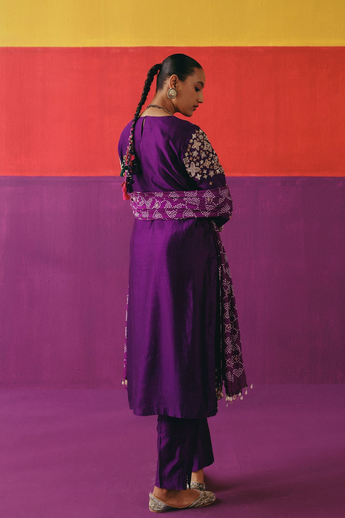 Baingani Phool Kurta Set