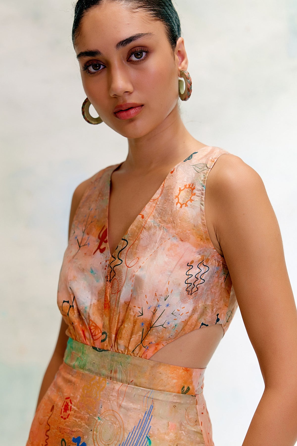 Celeste Peach Texture Dress