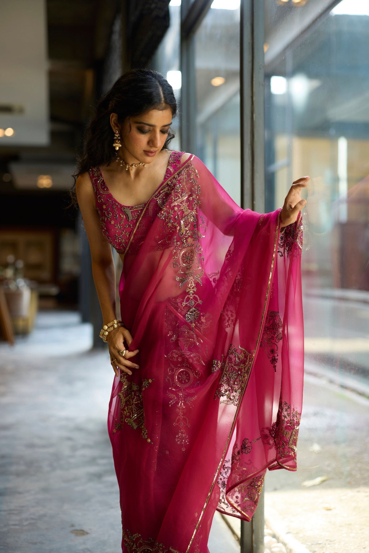 Pink Anugraha Saree