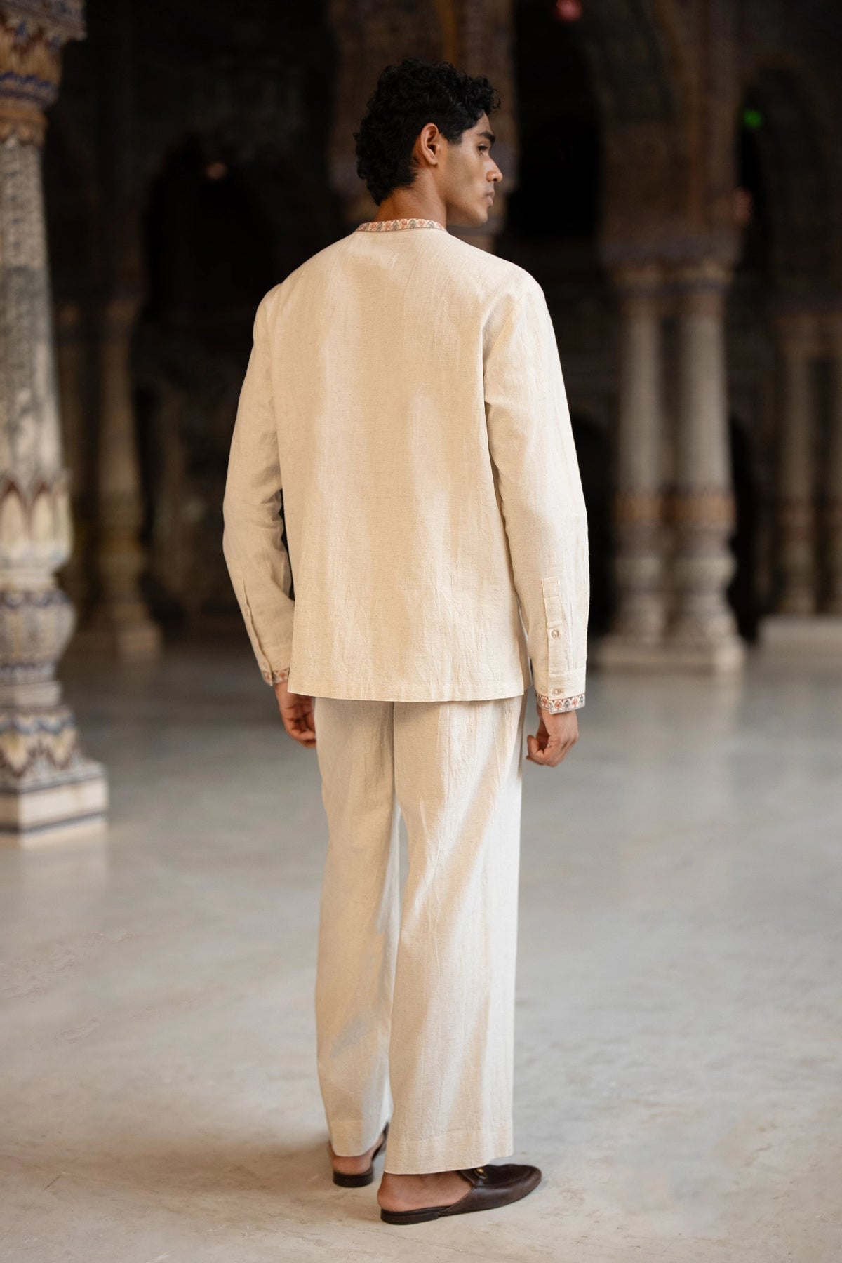 Straight-Cut Linen Pants