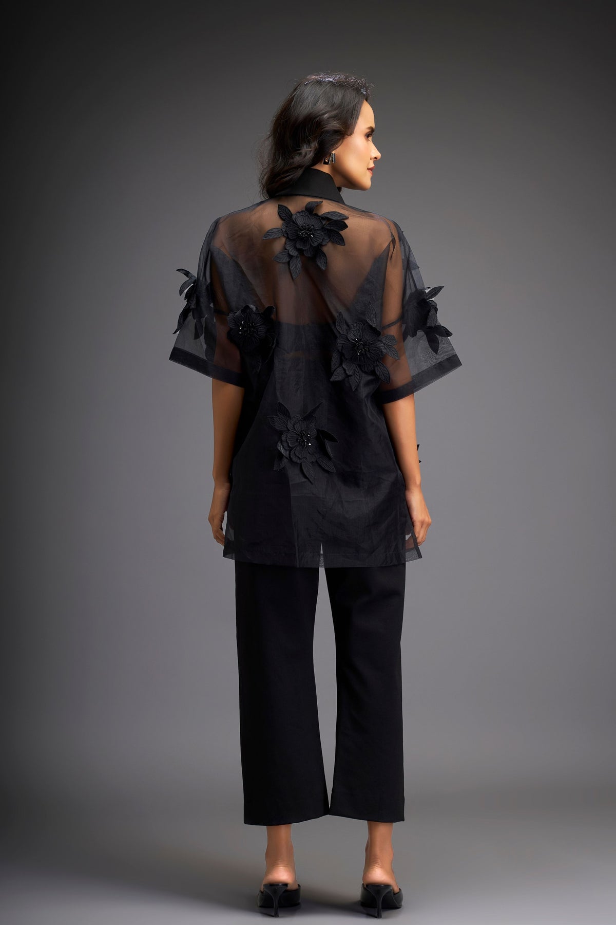Black Sheer Top Sets