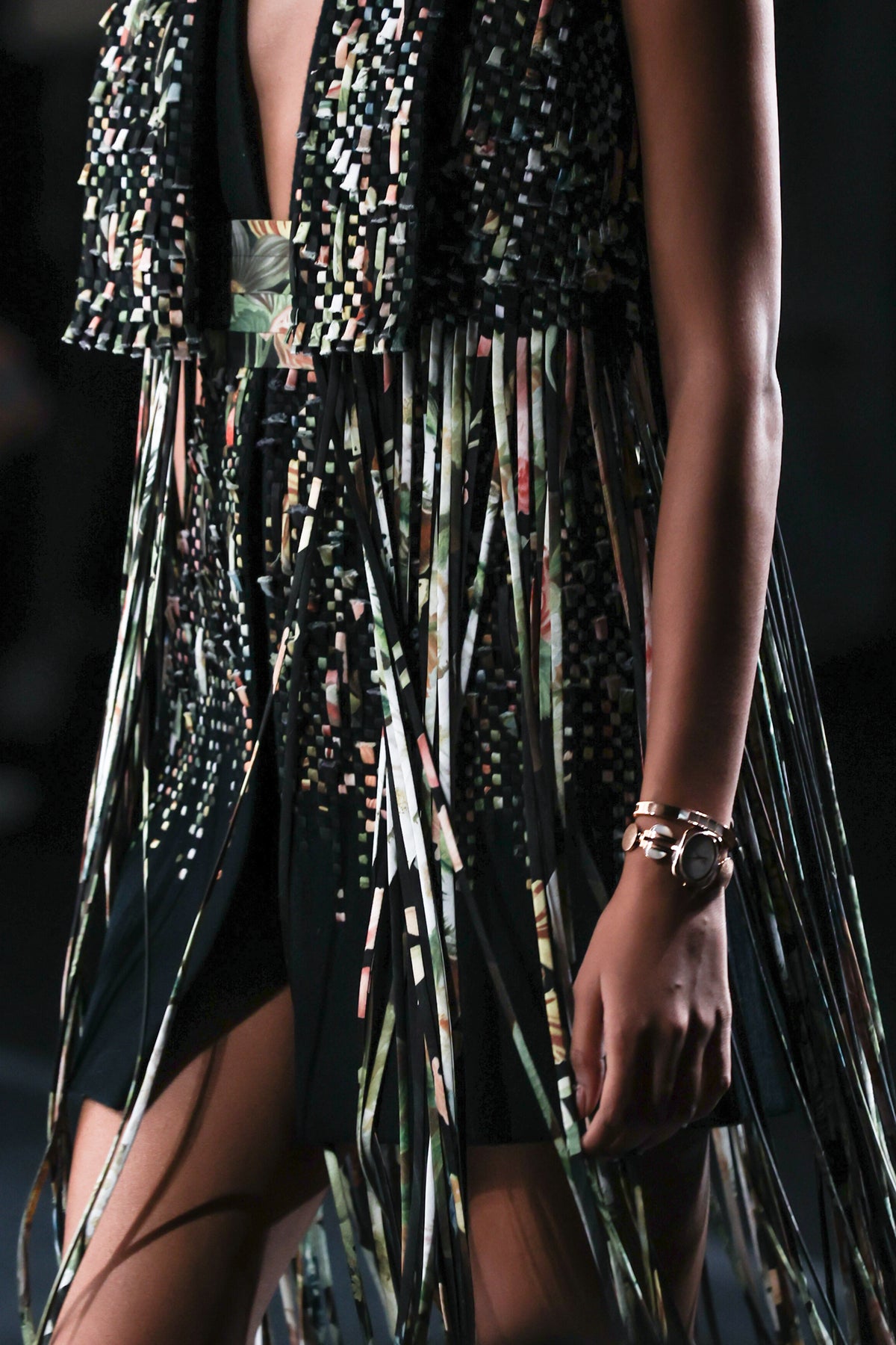 The staccato fringe-in motion gilet