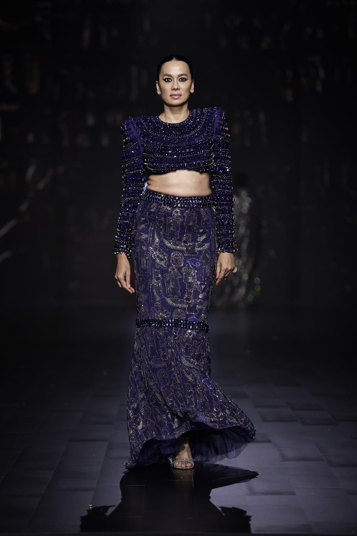 Blue Akhenaten Lehenga Set