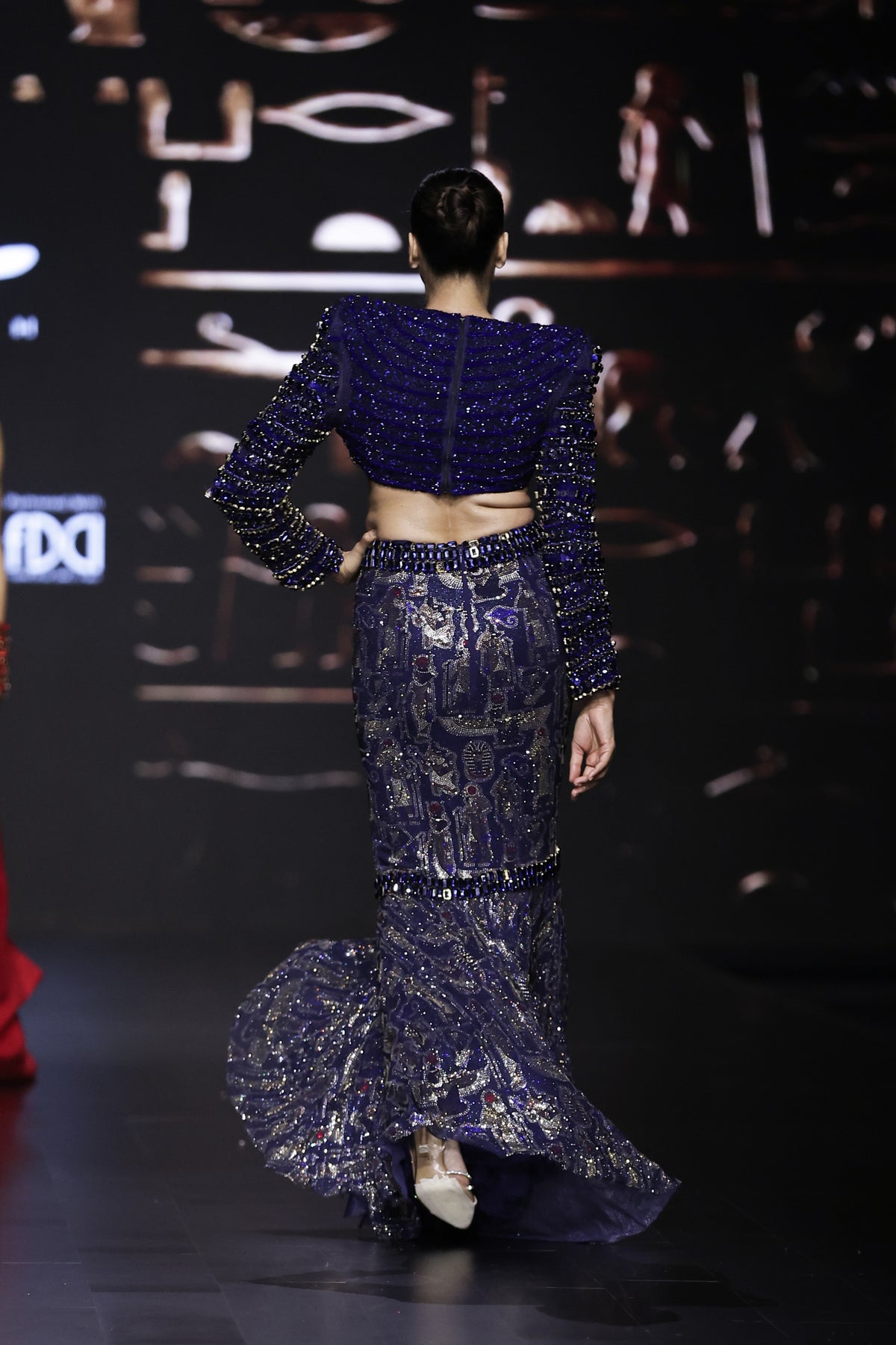 Blue Akhenaten Lehenga Set