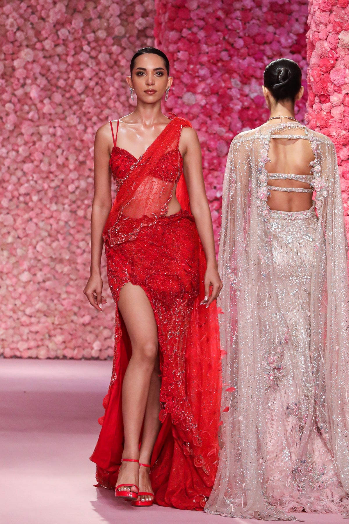 Martine Scarlet Lehenga Set