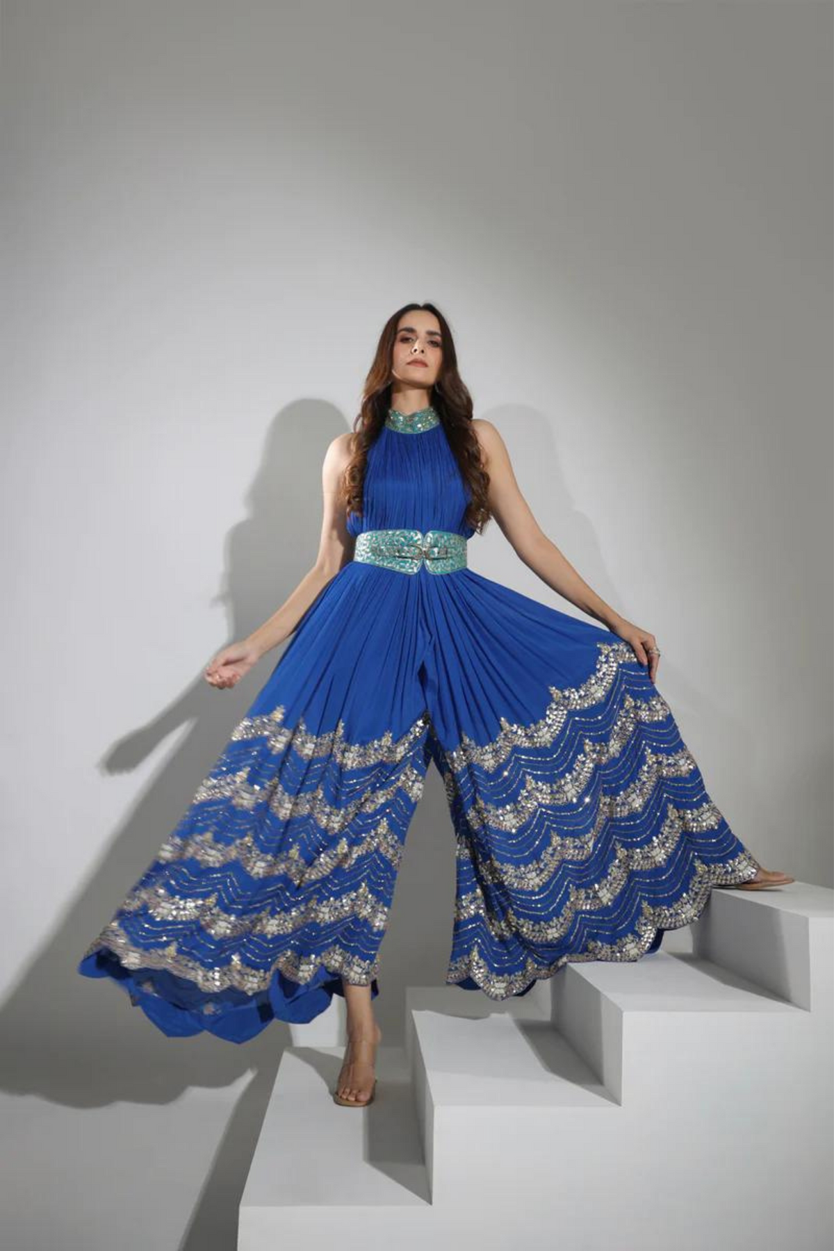Cobalt Blue Jumpsuit Set