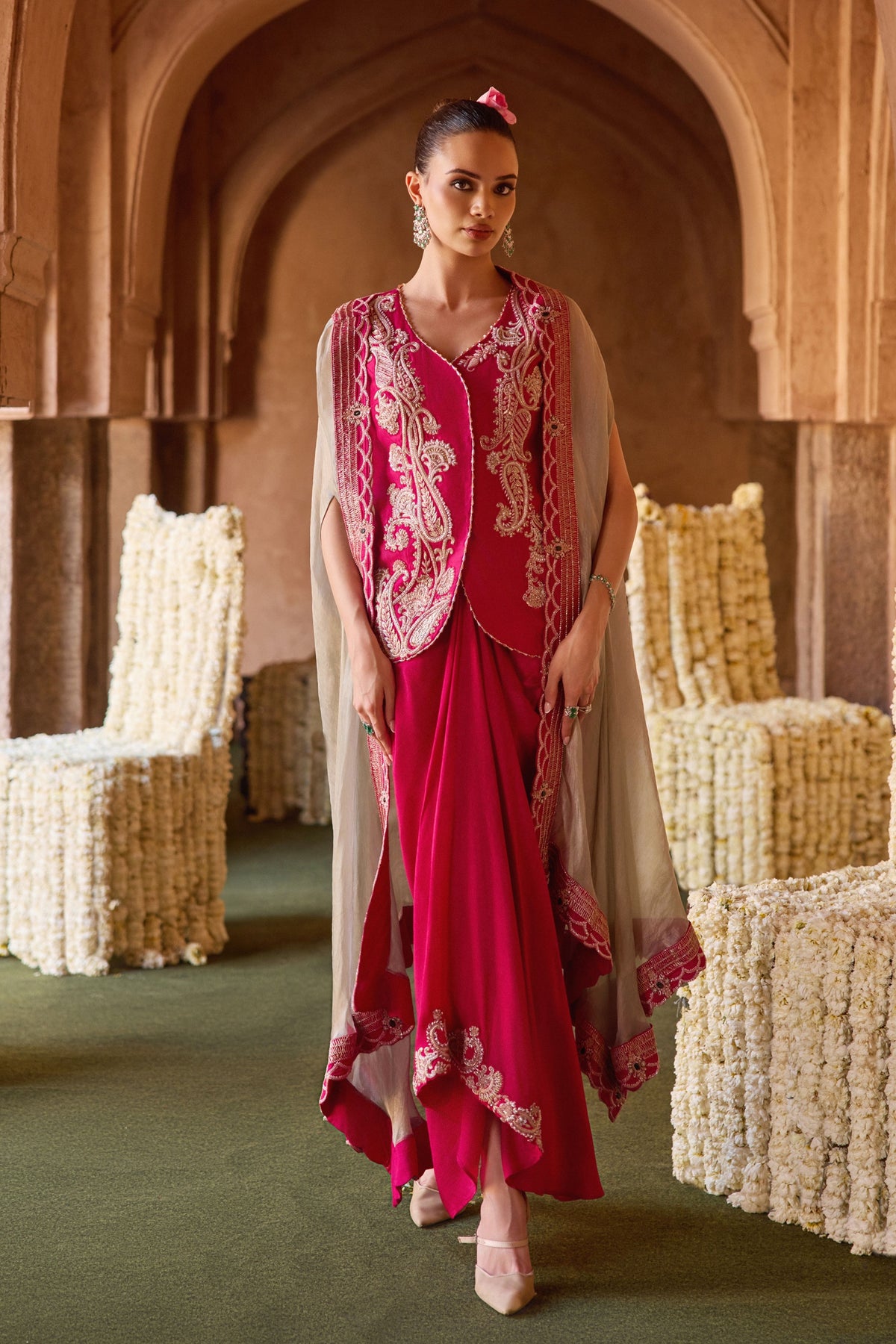 Tamreya Cape Skirt Set