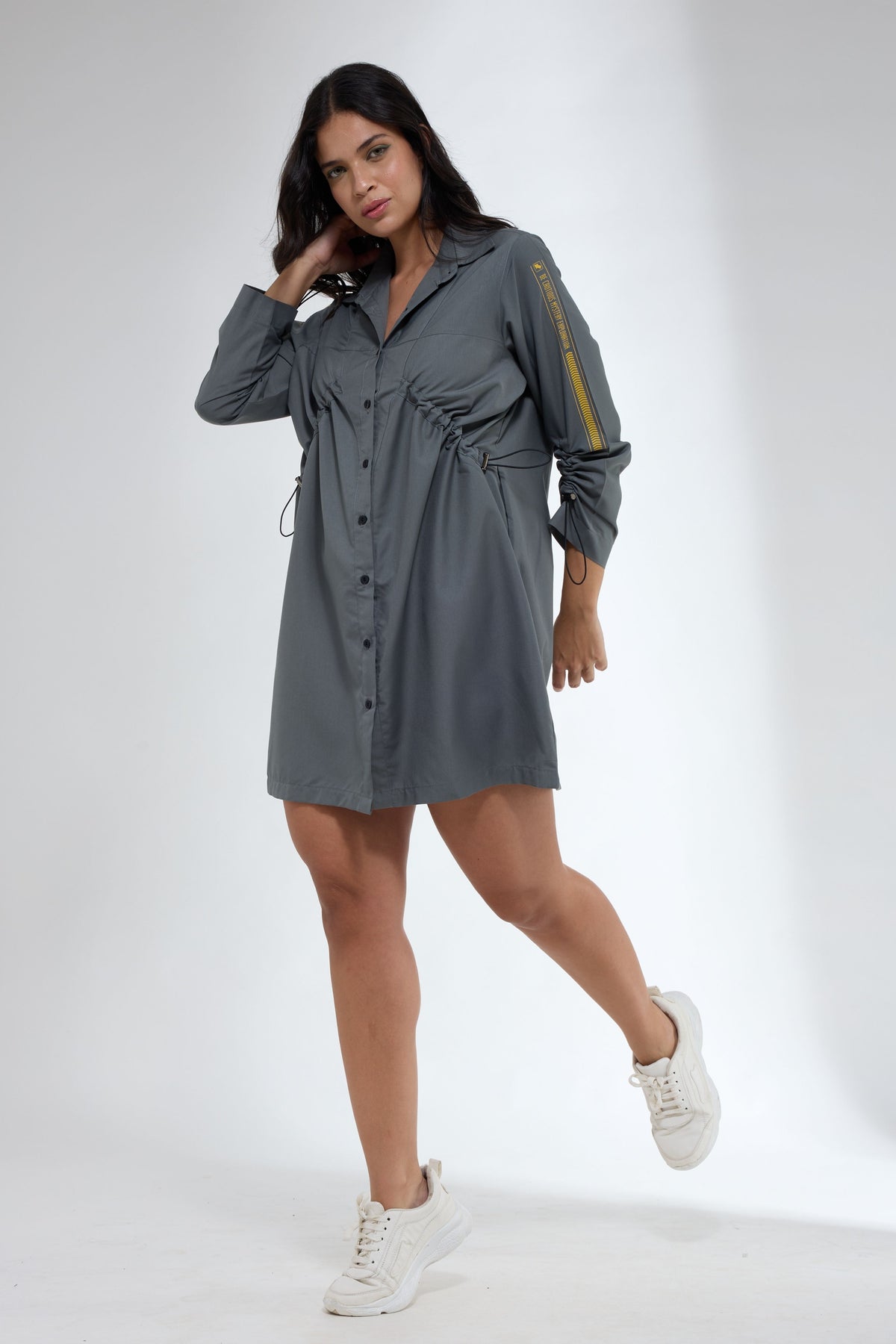 Shirt Dress With Fastenings