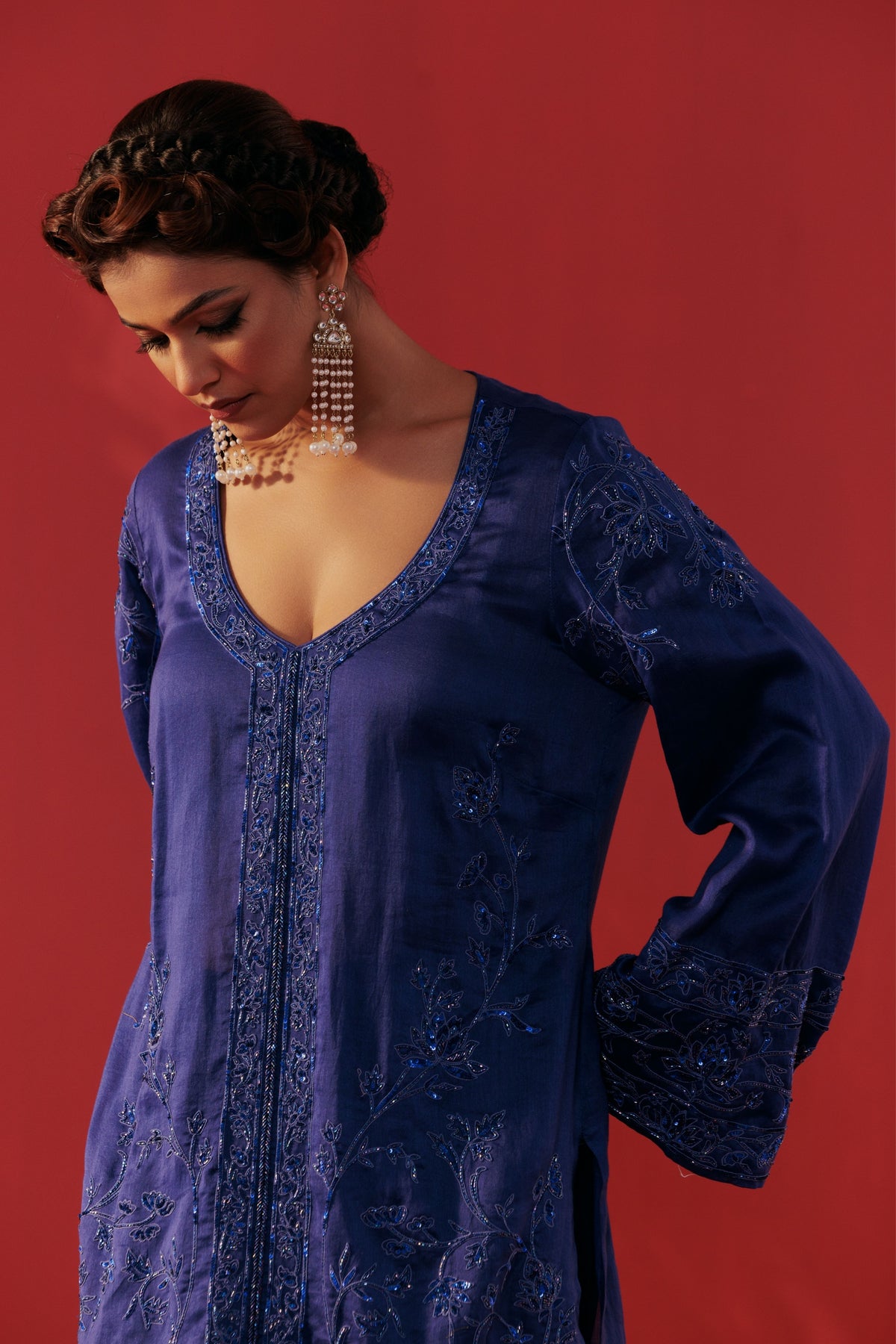 Night Blue Kurta Set