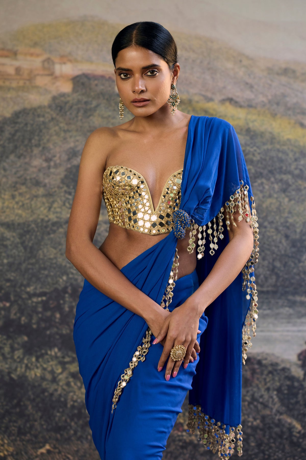Neelanjana Mirror Saree Set