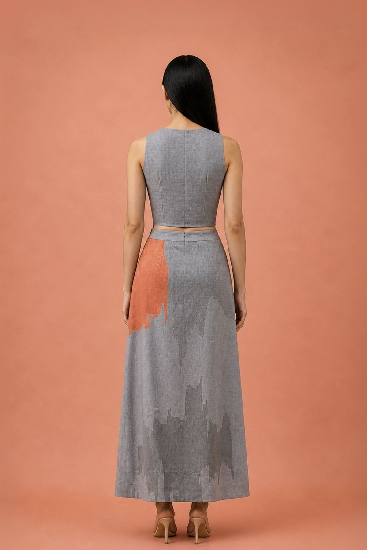 Ikat Rose Grey Jacket Set