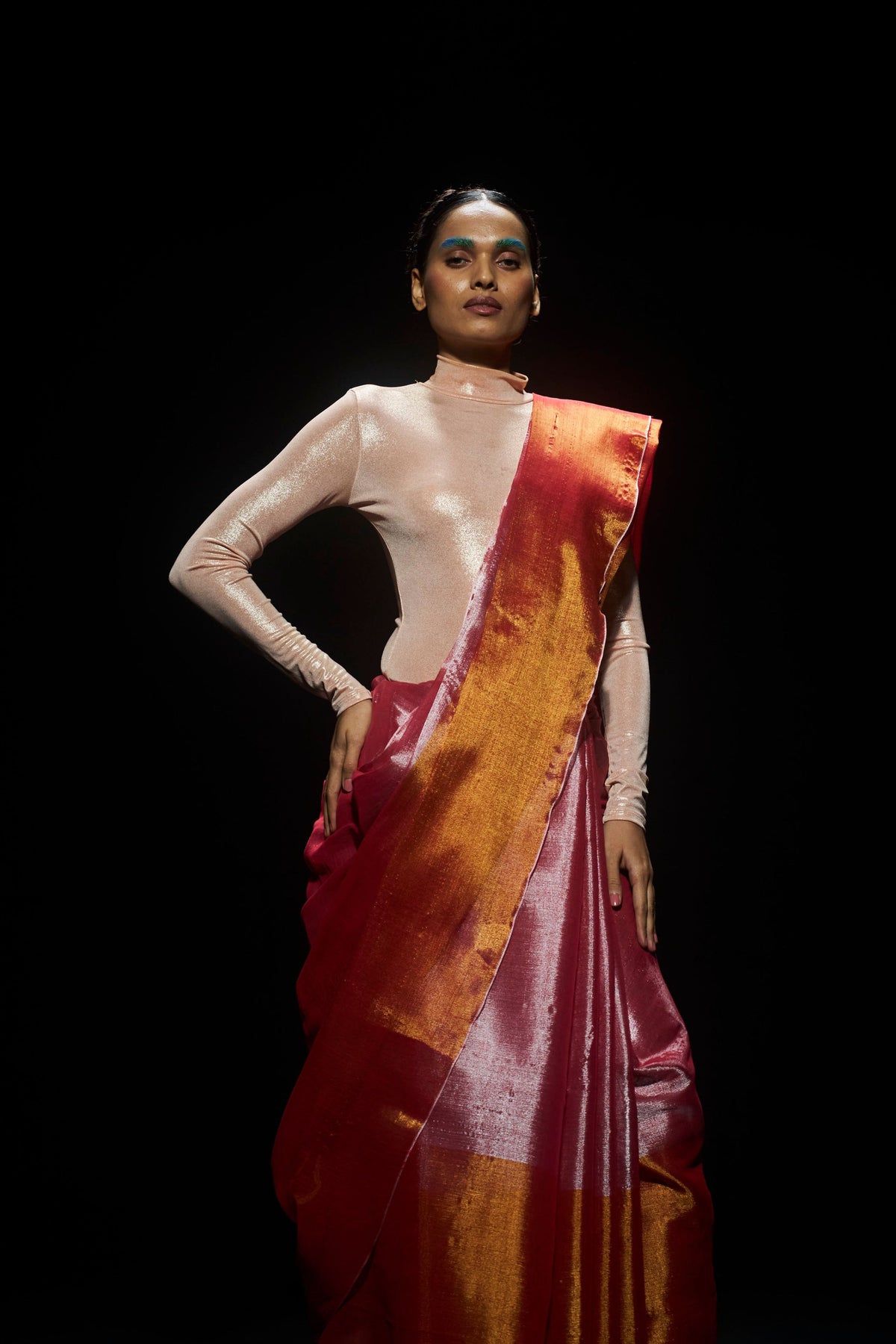 Orange Tissue Saree