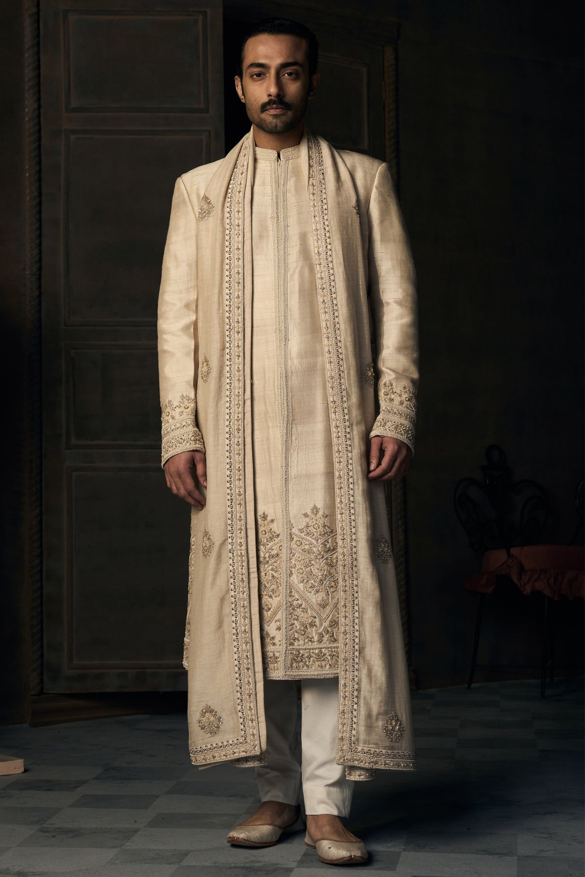 The Royal Mogra Sherwani Set