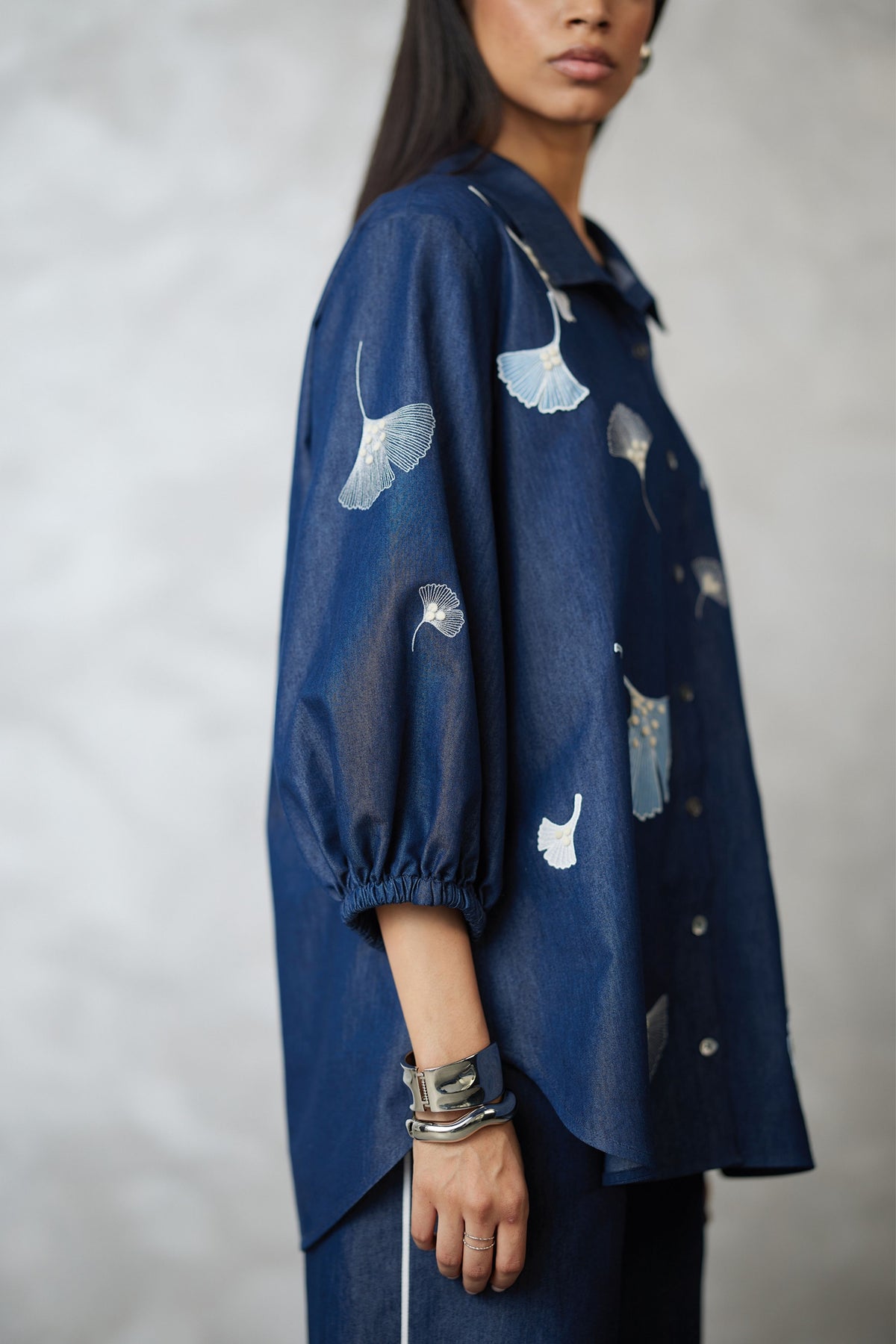 Bishop Sleeve Denim Co-ord Set