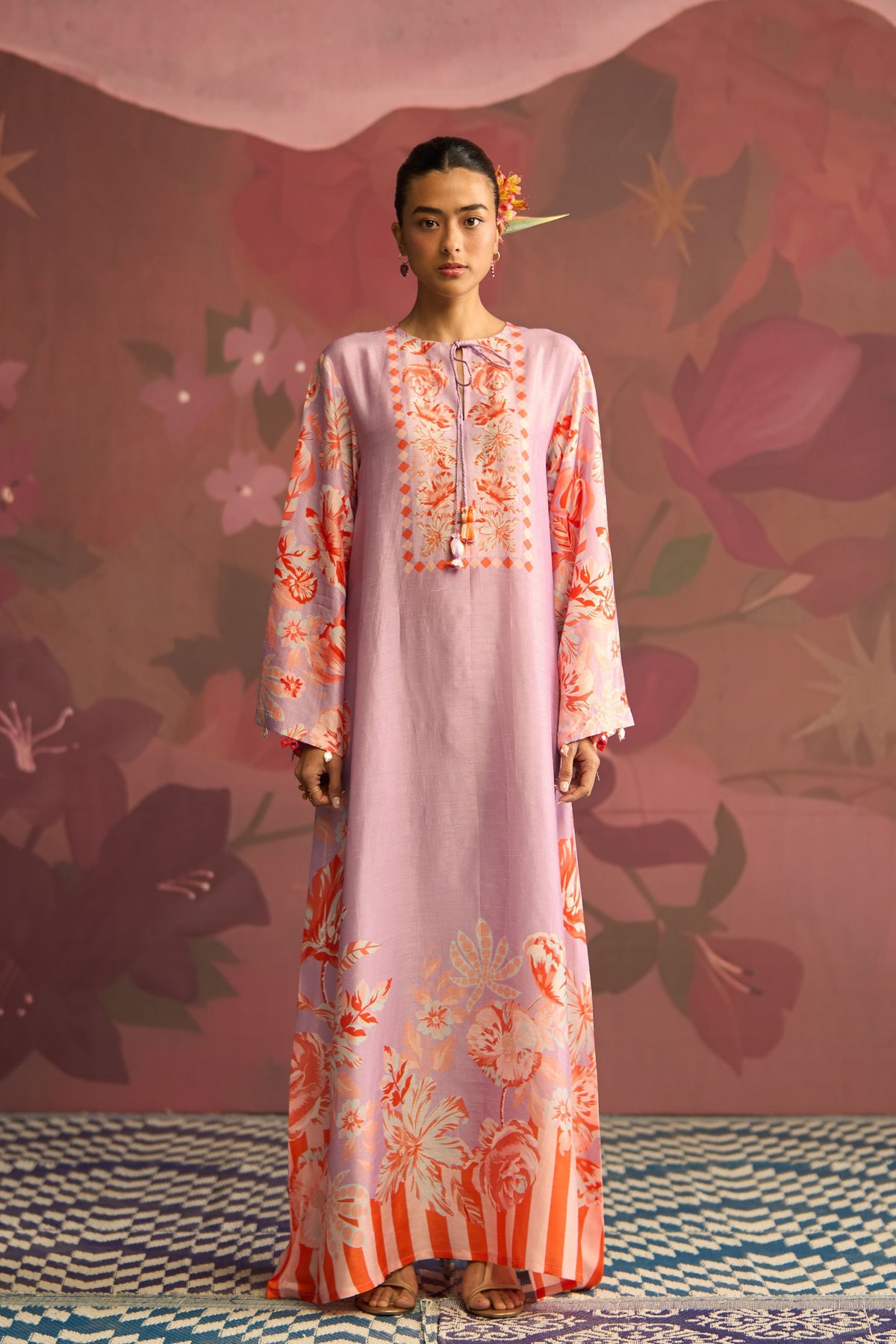 Lavender Blush Bloom Kaftan