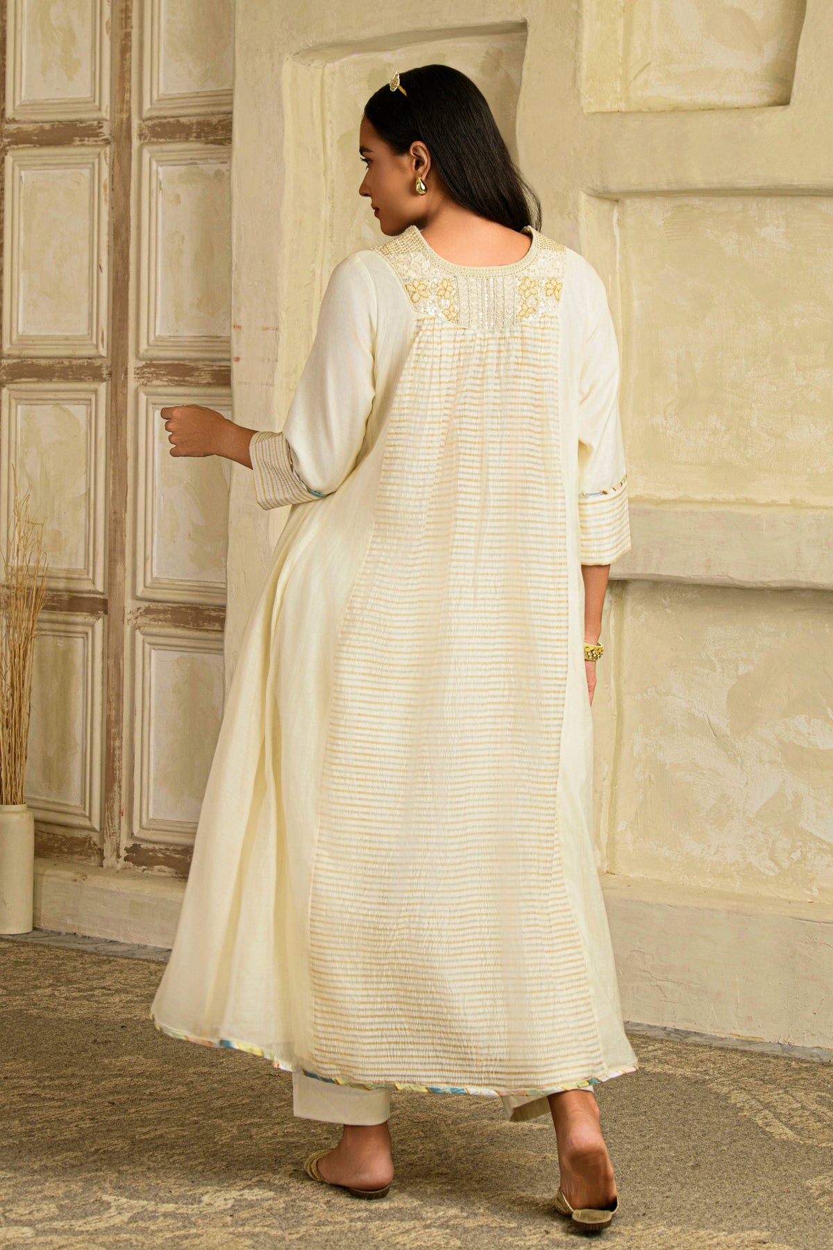 Aarzoo Chandrika Ivory Anarkali Set