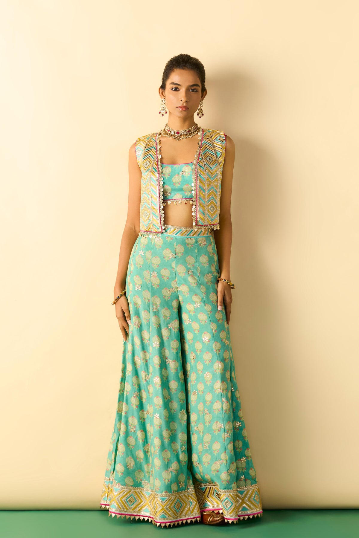 Eira Aqua Sharara Set