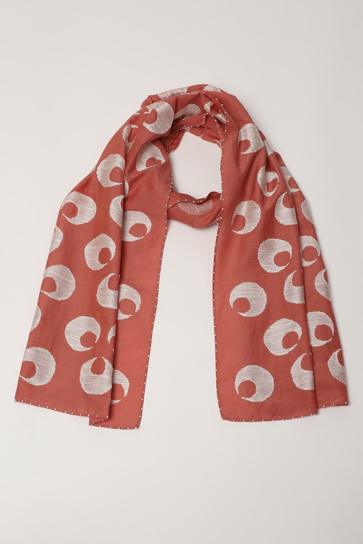 Red Wood Ottoman Moon Scarf