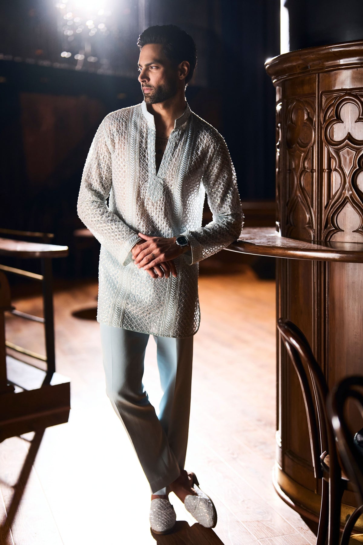 Reverse Sky Short Kurta Set