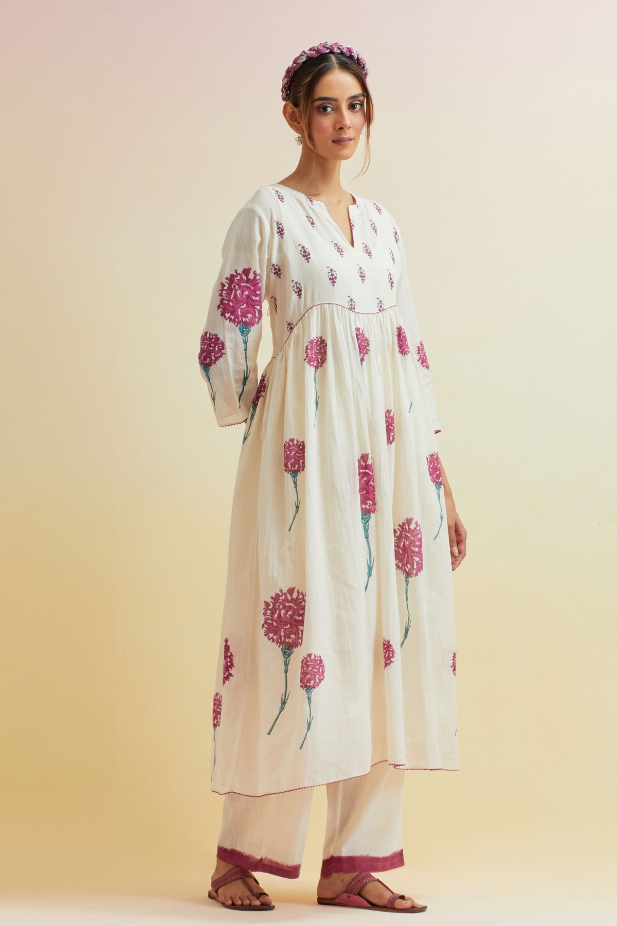 Off White Kurta Set