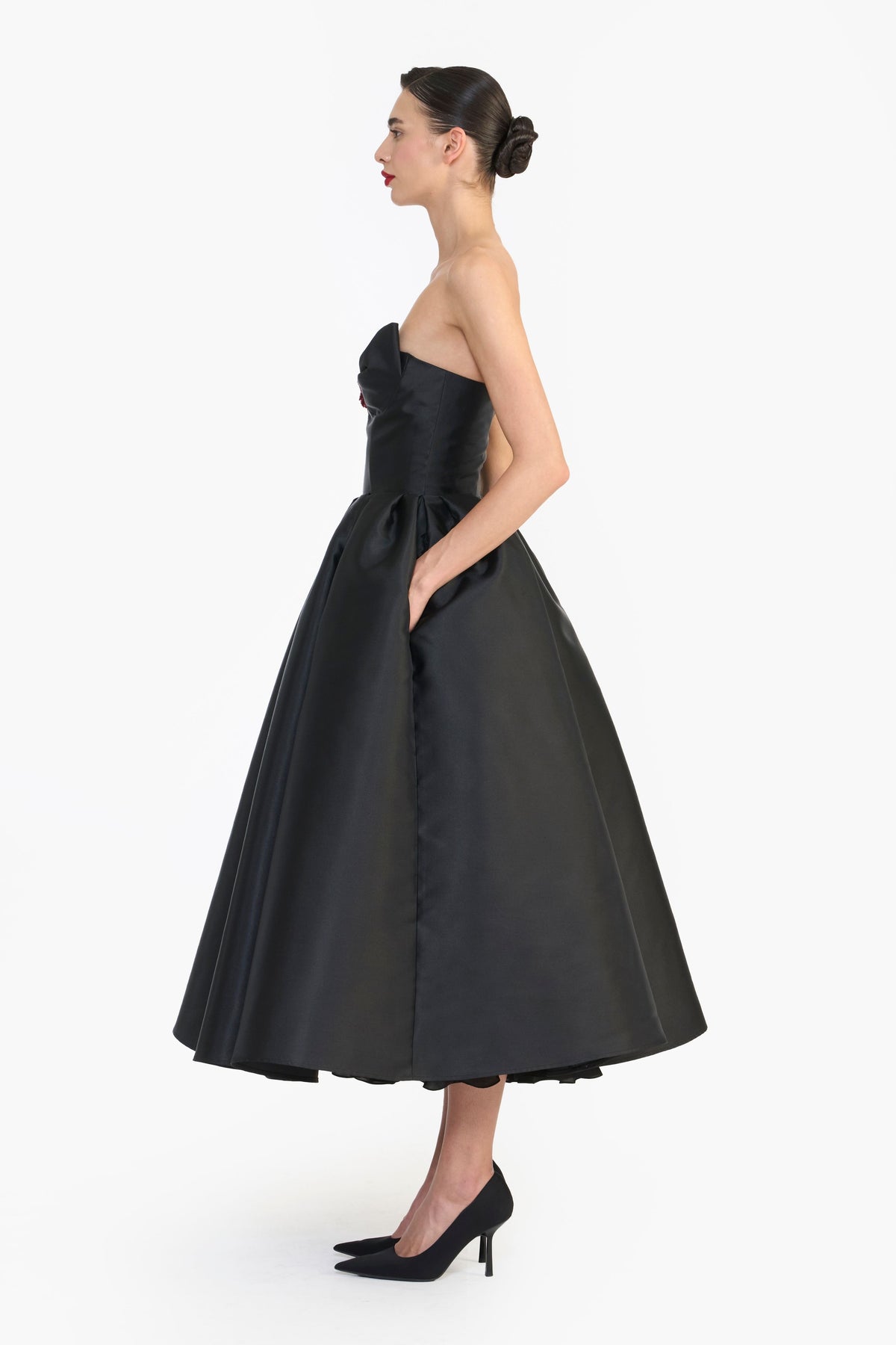 Sculpted Strapless Midi