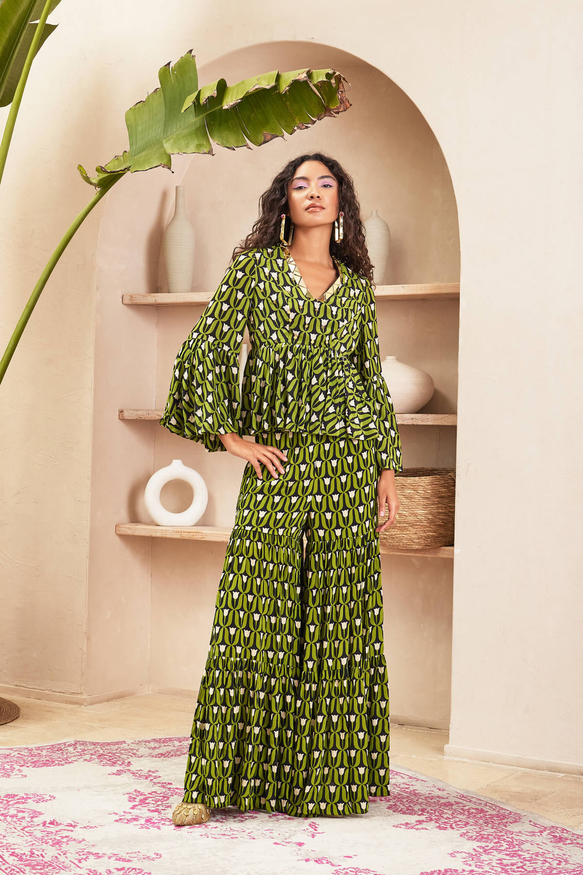 Sara Green Peplum Top &amp; Pant Set