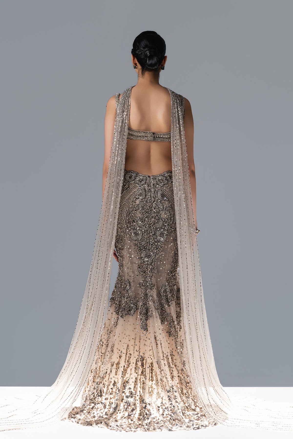 Halo Ecru Lehenga Set