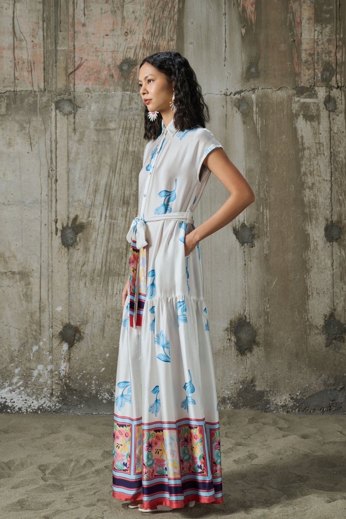 Blooming Edge Shirt Dress