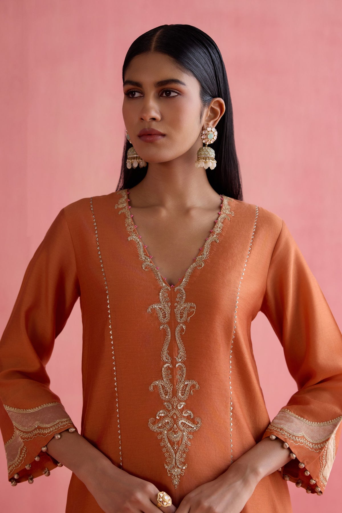 Rumi Orange Kurta Set