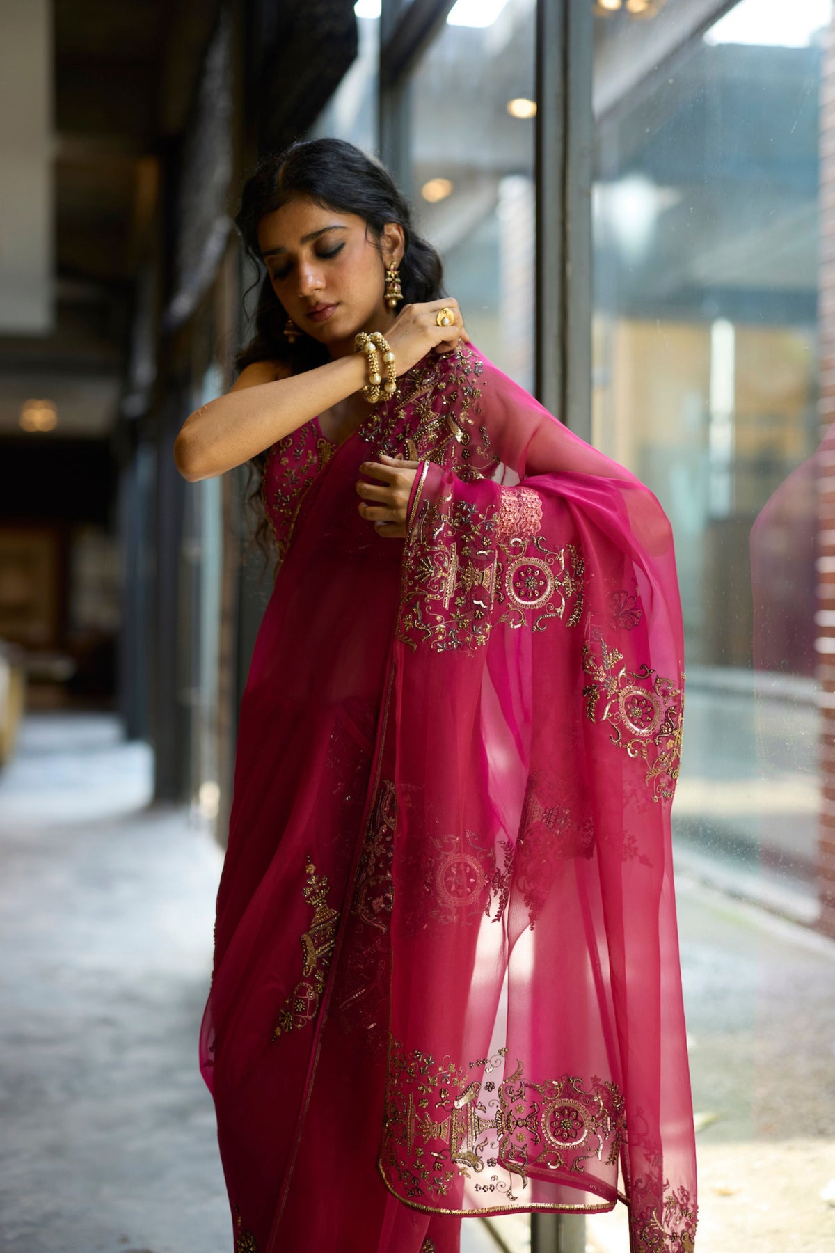 Pink Anugraha Saree