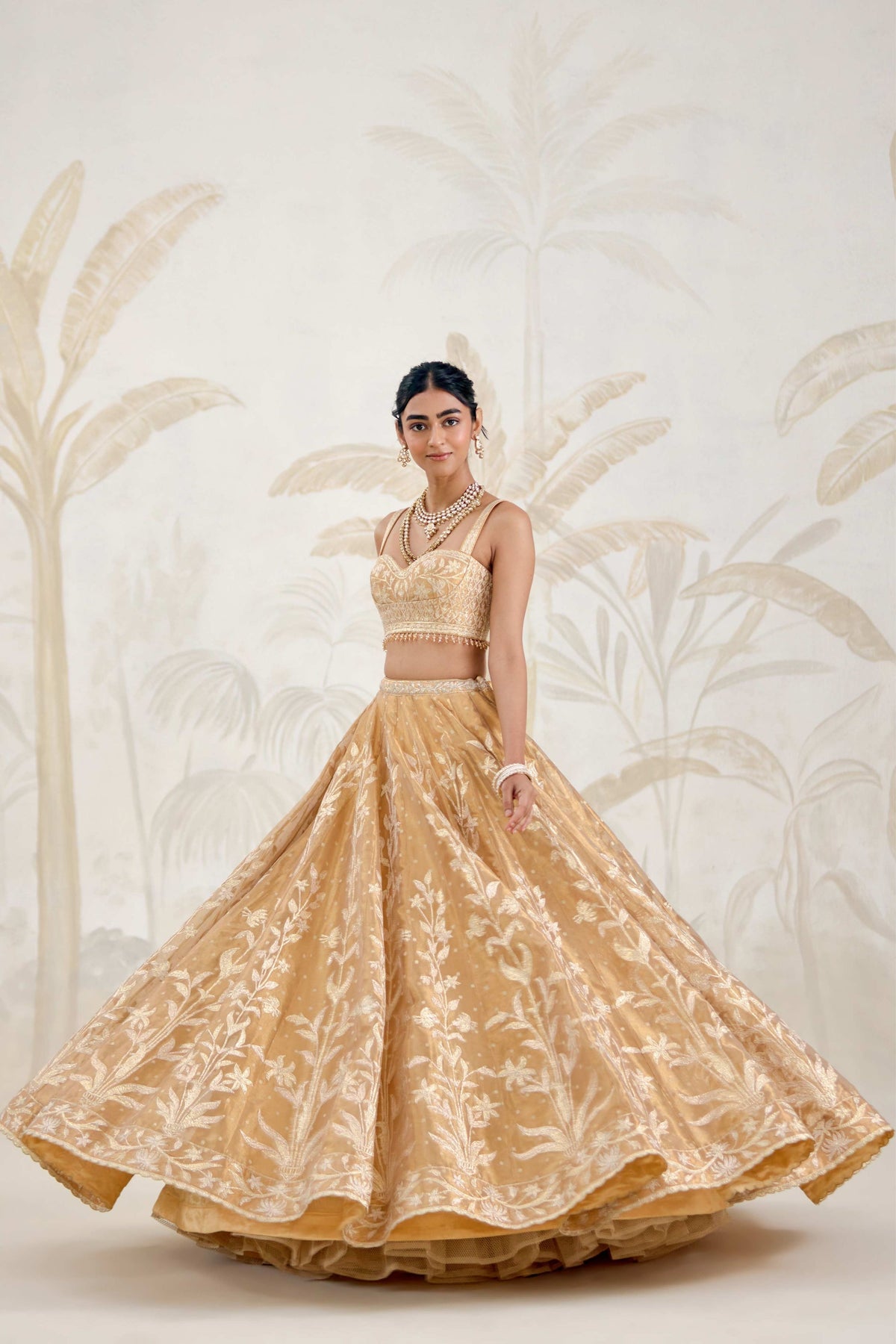 Gold Lehenga Set
