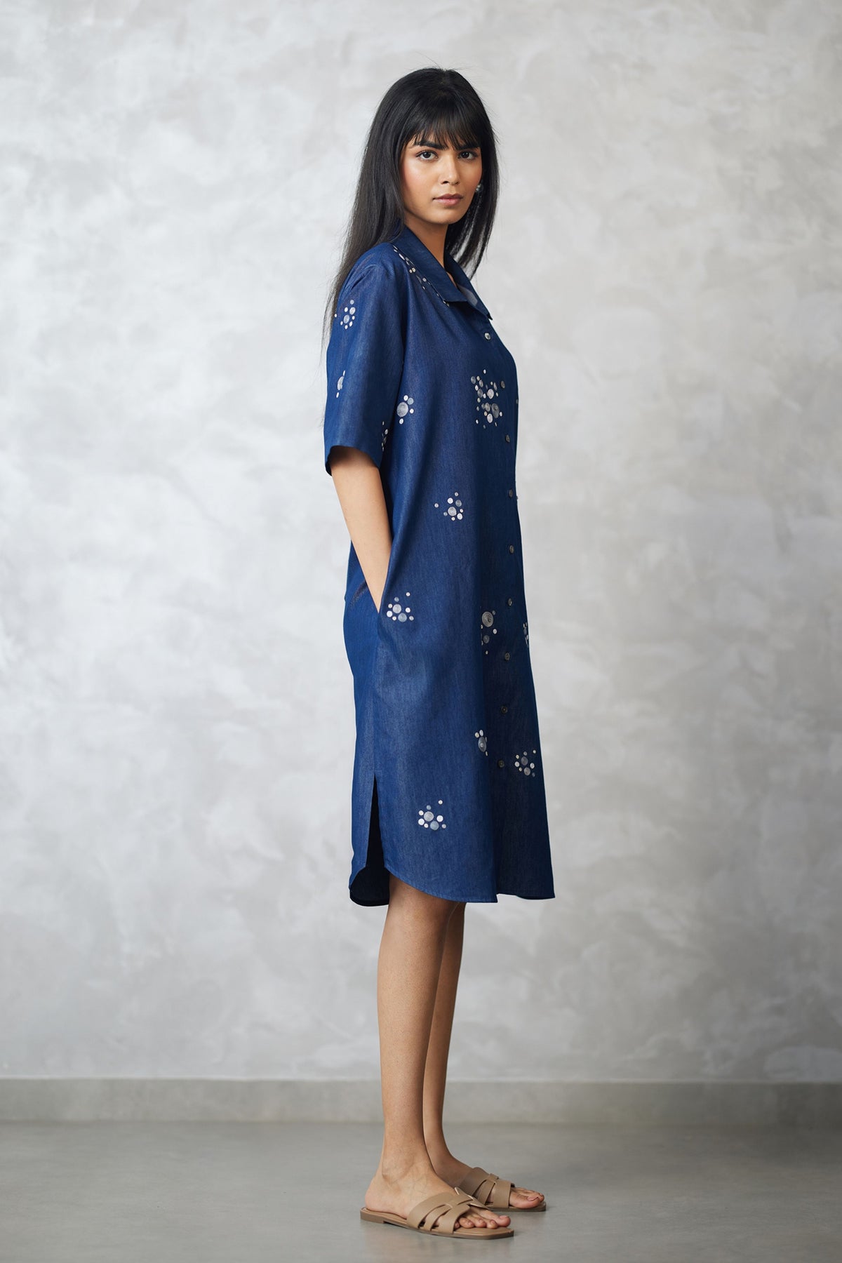 Denim Lounge Shirt Dress