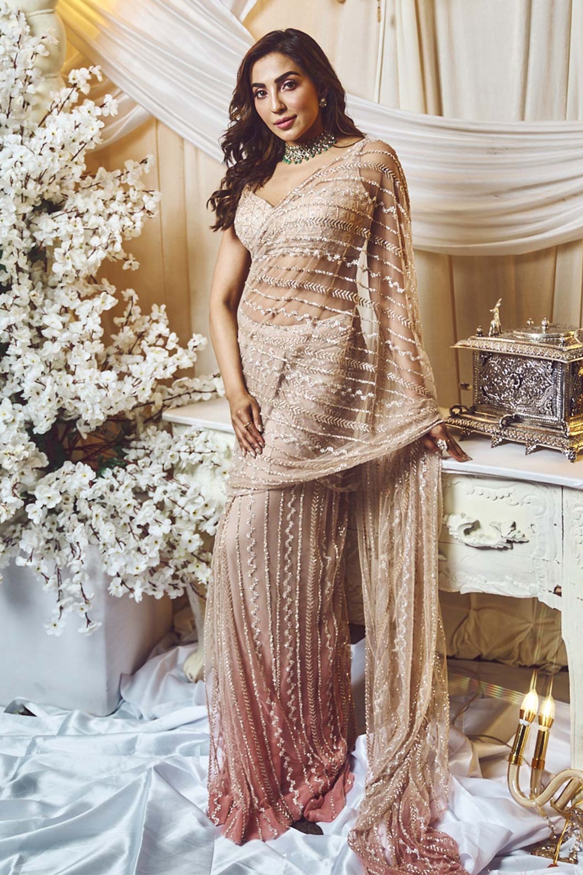 Primrose Quartz Ombre Saree