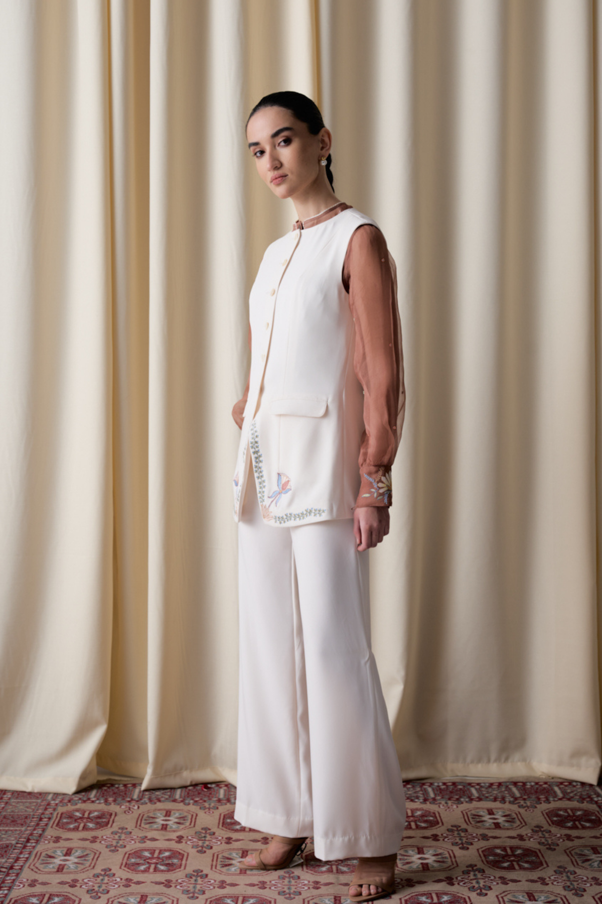 Moonlight Ensemble Ivory Jacket Set