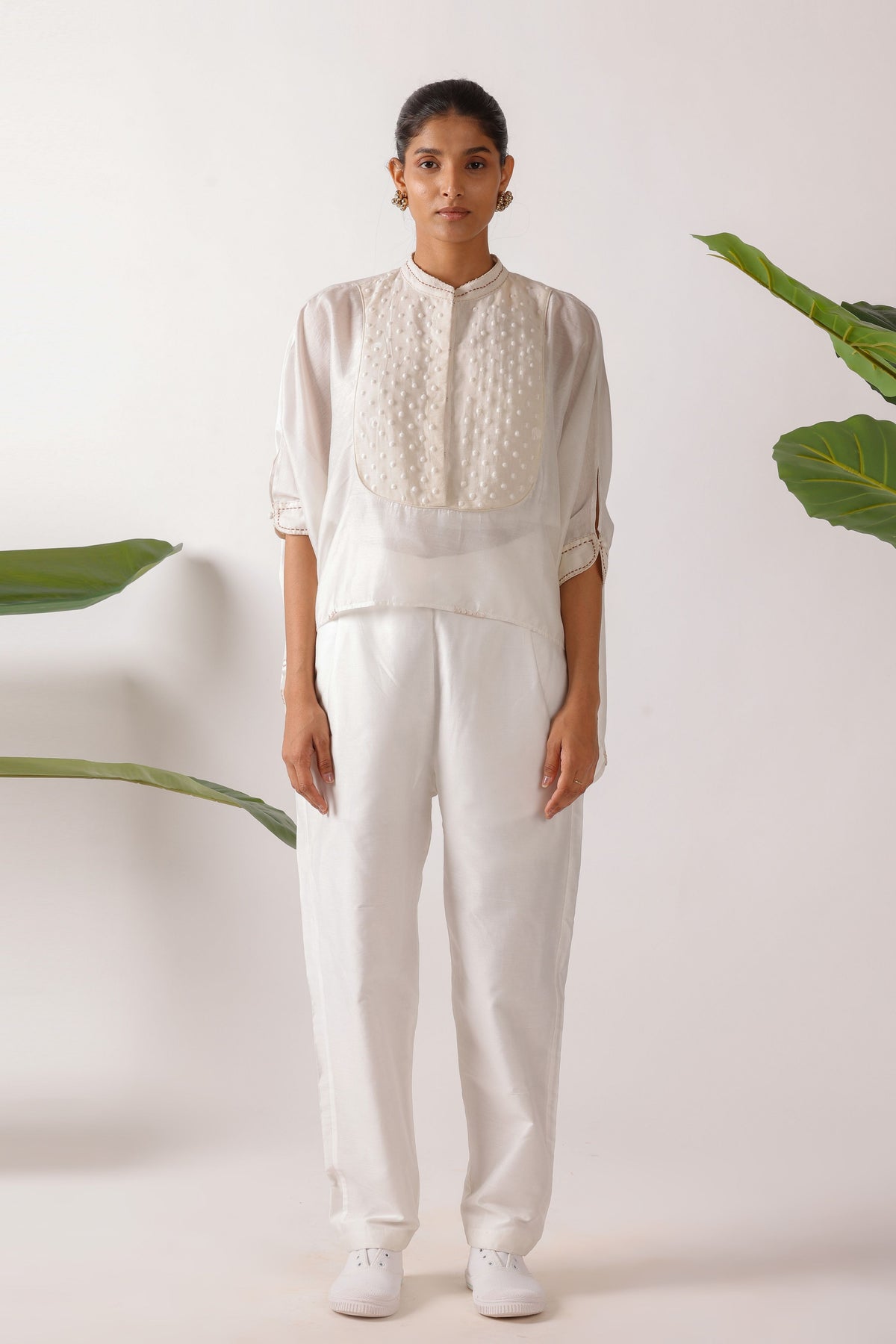 Polka Dot Embroidered Co-ord Set