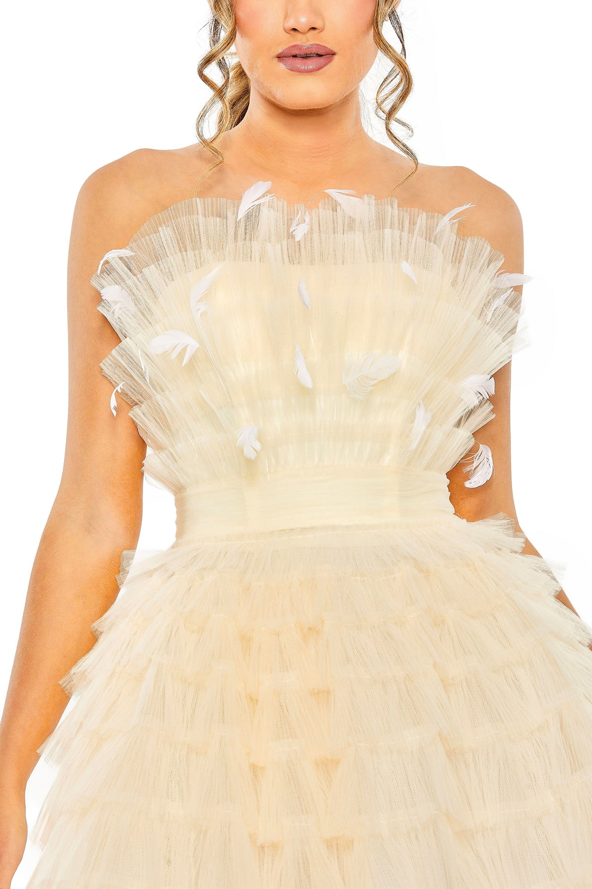 Strapless Neckline Short Dress