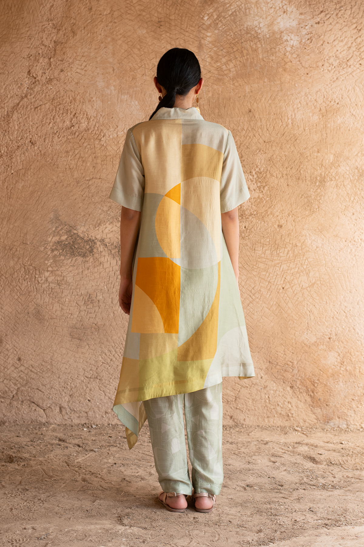 Mint Green Asymmetrical Kurta Set